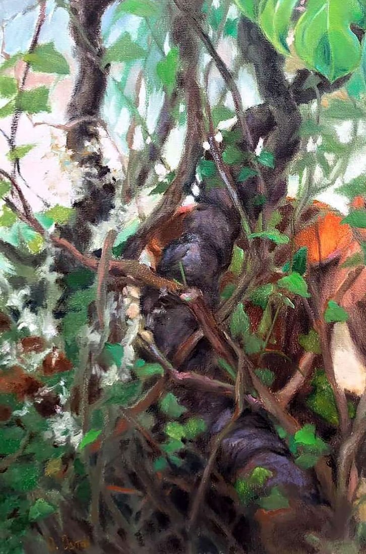 Oil painting Liana and monstera Procach Olesia - 4