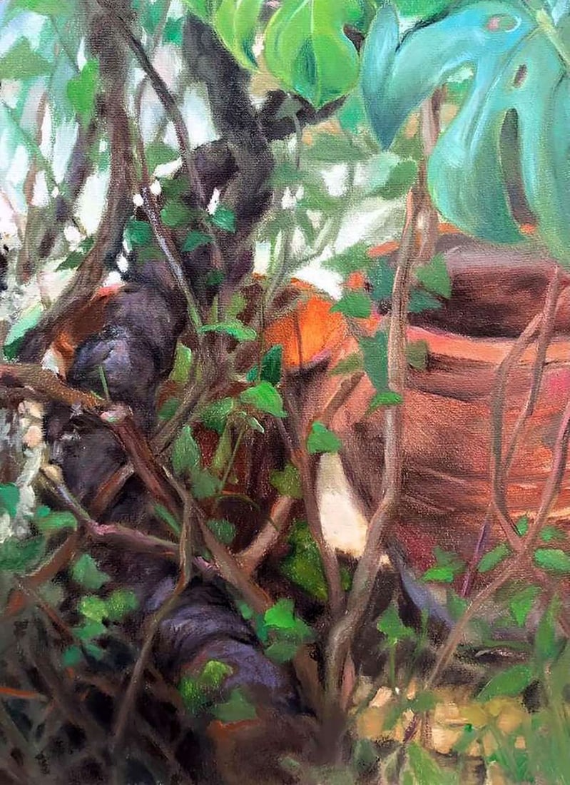 Oil painting Liana and monstera Procach Olesia - 5