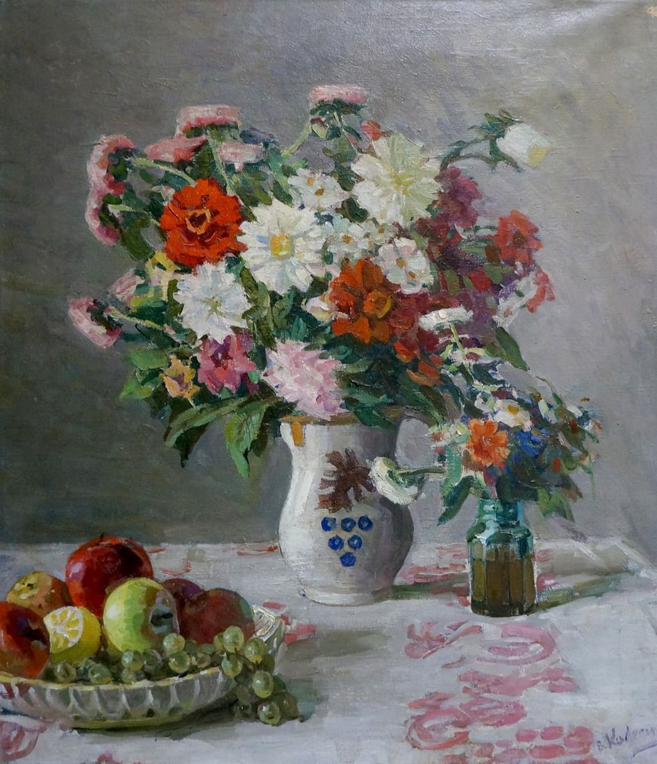 Oil painting Daisies Kolesnik Vladimir Artemievich: Title: Oil painting Daisies Kolesnik Vladimir Artemievich Description: Vern 1036 *** ABOUT THIS PAINTING *** * TITLE: "Daisies" * ARTIST: Kolesnik Vladimir Artemievich * SIZE: 70x60 cm/'27.55x23.62 in