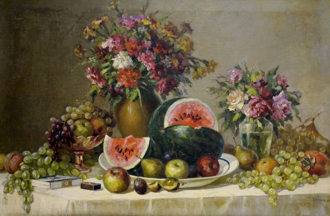 Oil painting Fruit still life Kolobov F. (1 of 8)
