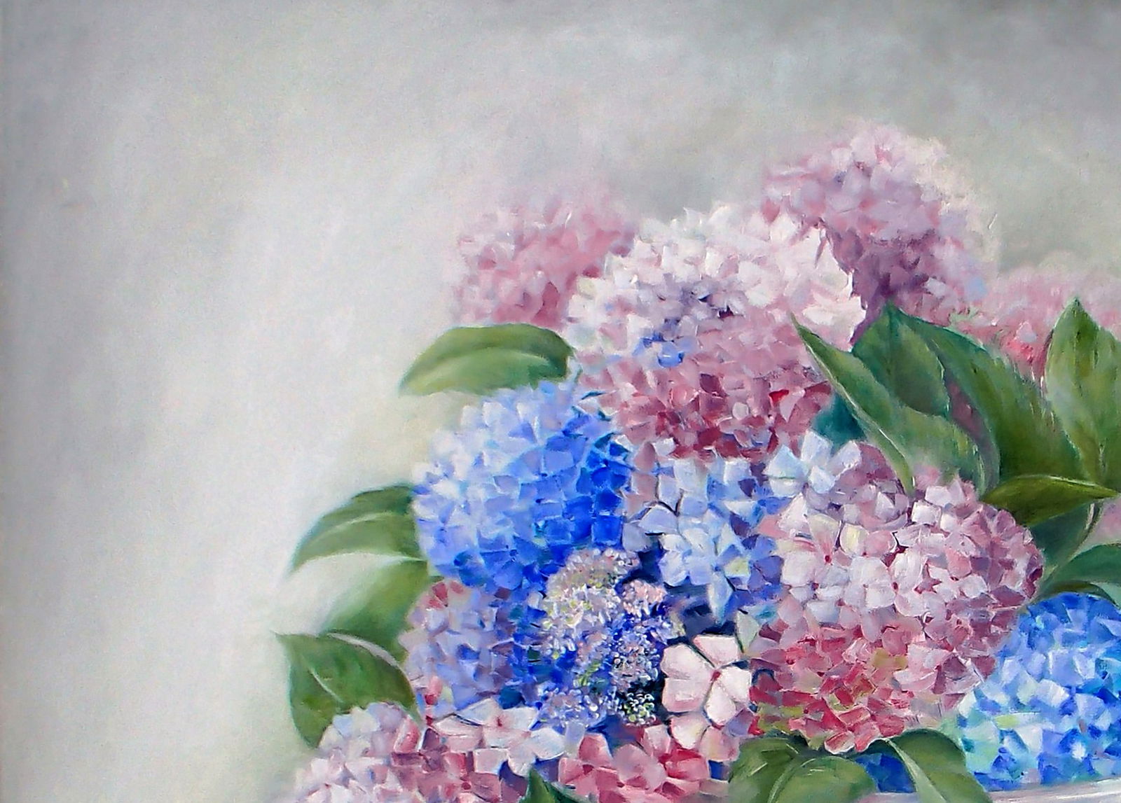 Oil painting Bouquet of hydrangeas Halyna Babak - 2