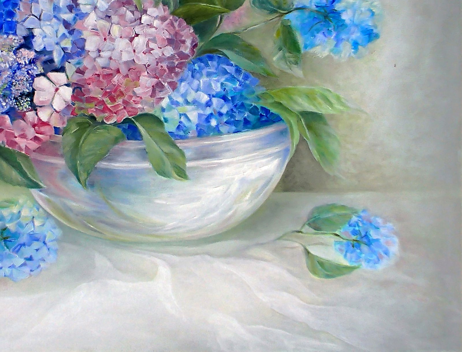 Oil painting Bouquet of hydrangeas Halyna Babak - 5