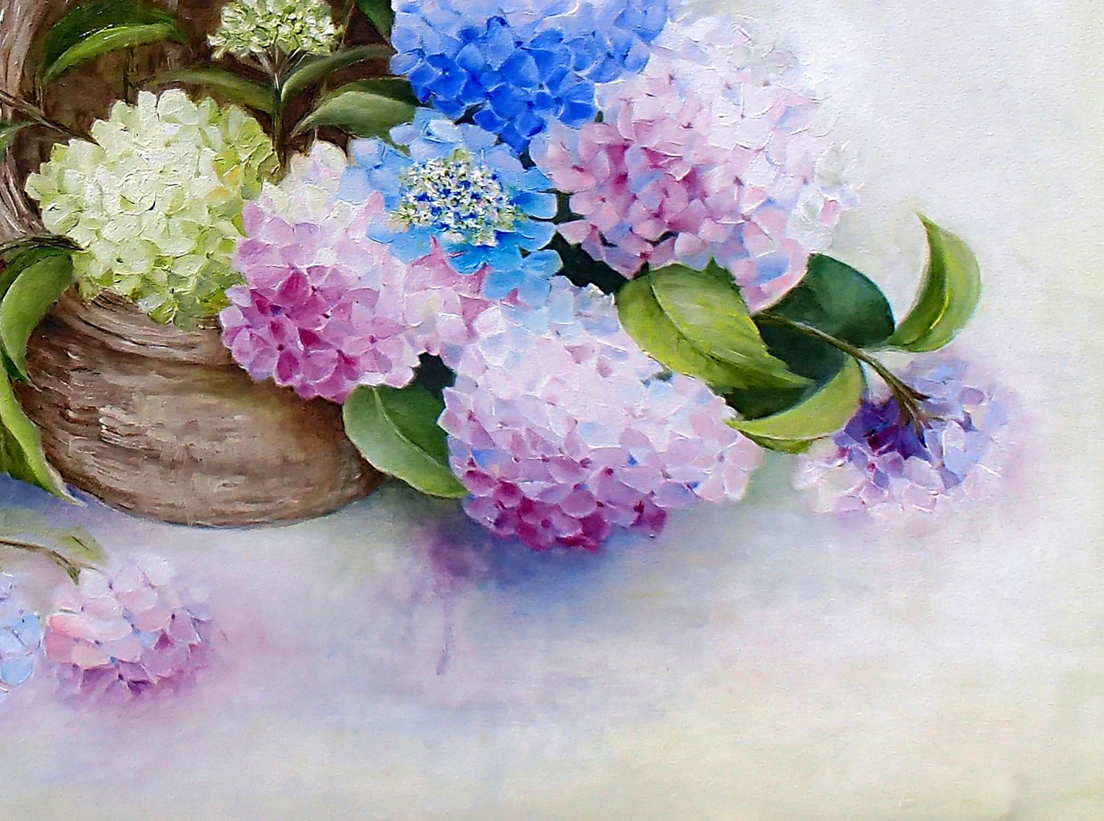 Oil painting Fresh hydrangeas Halyna Babak - 5