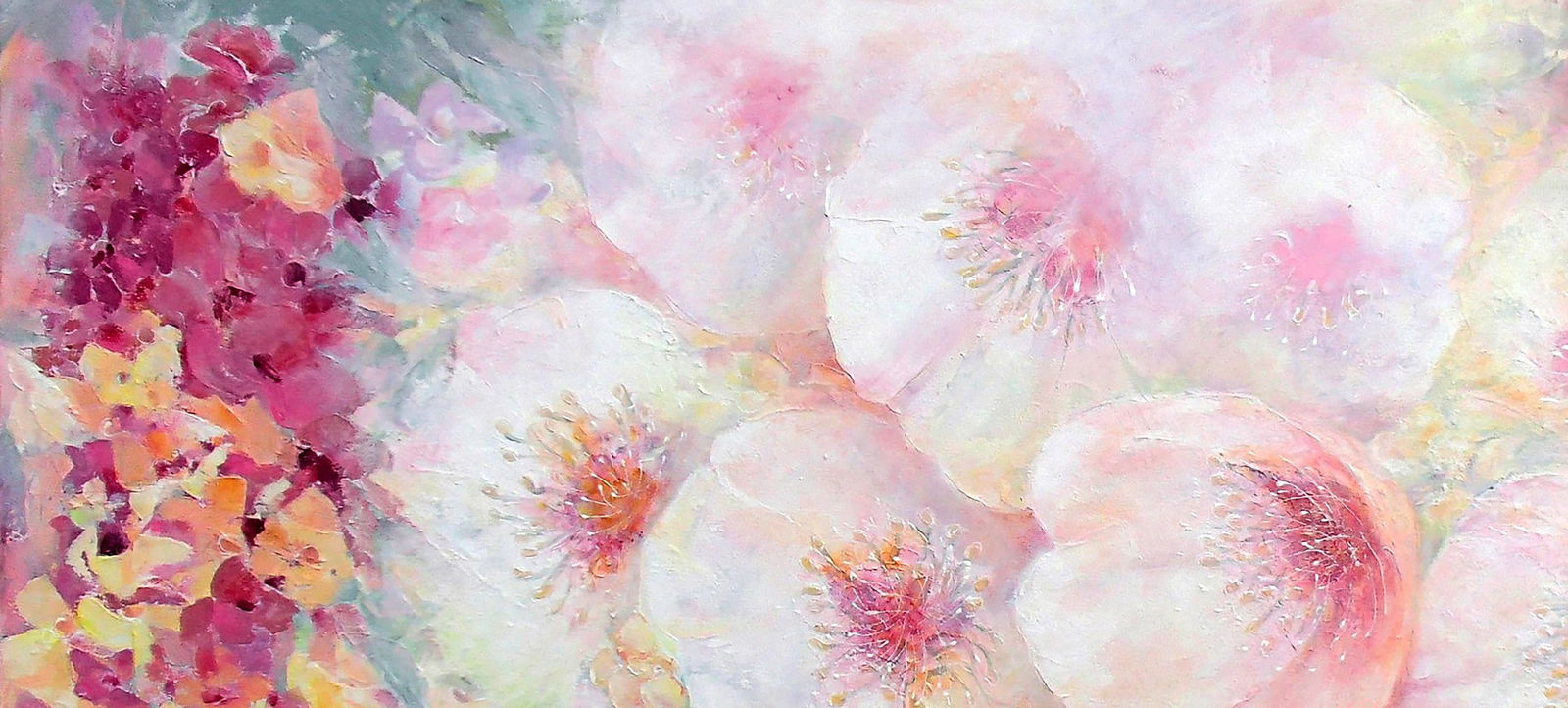 Acrylic painting Flower heaven Halyna Babak - 2