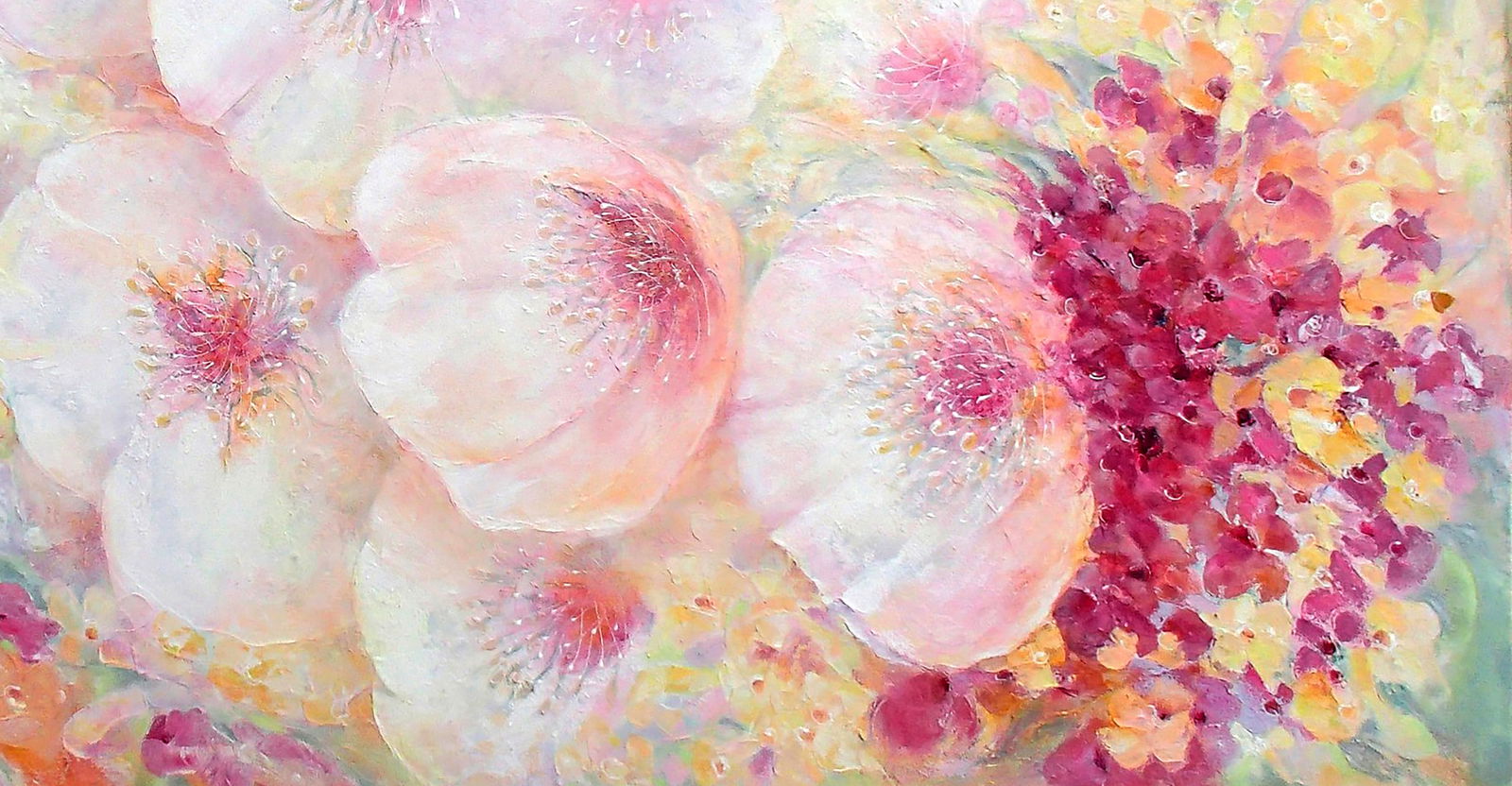 Acrylic painting Flower heaven Halyna Babak - 5