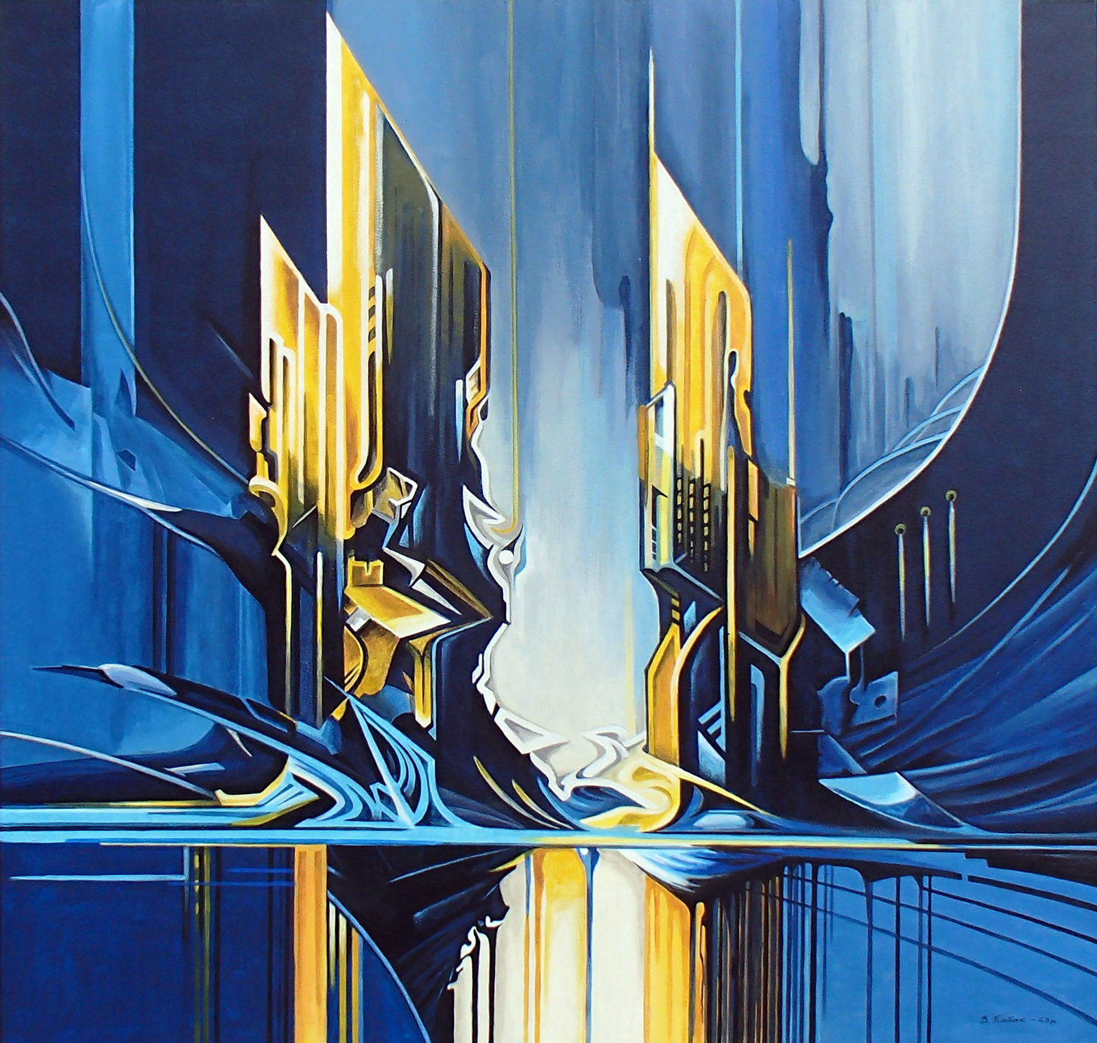 Acrylic painting Galactic fantasy Victor Babak (1 of 5)