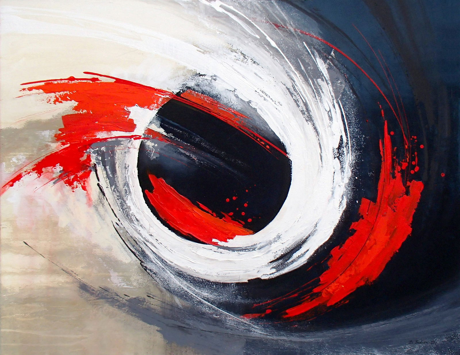 Acrylic painting Energy movement Victor Babak (1 of 5)