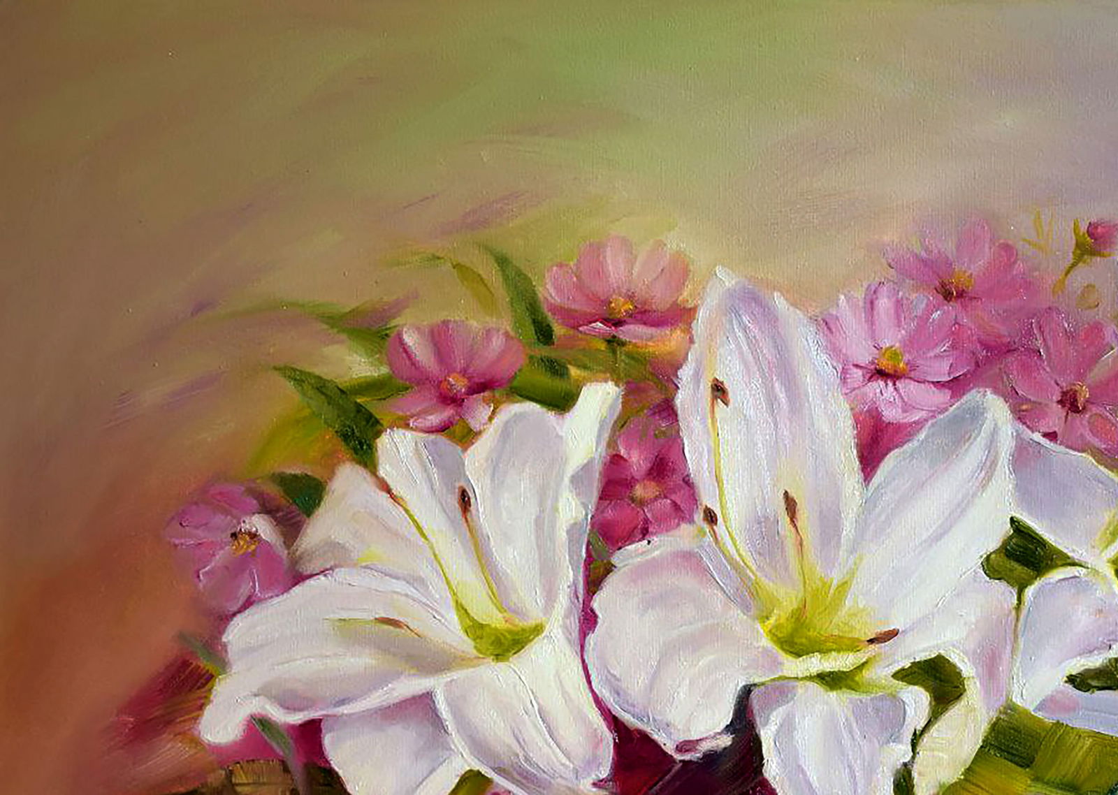 Oil painting White tenderness Halyna Babak - 2