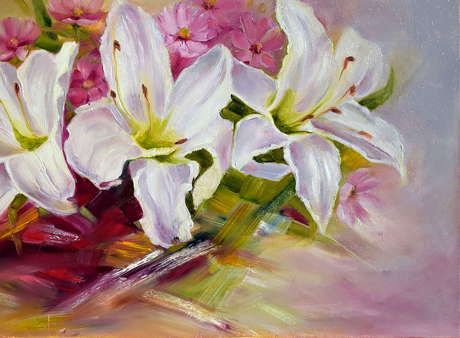 Oil painting White tenderness Halyna Babak - 5