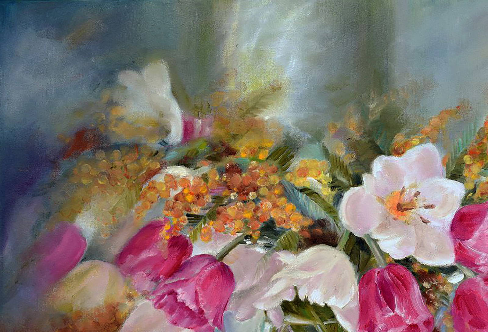 Oil painting Still life with tulips Halyna Babak - 2