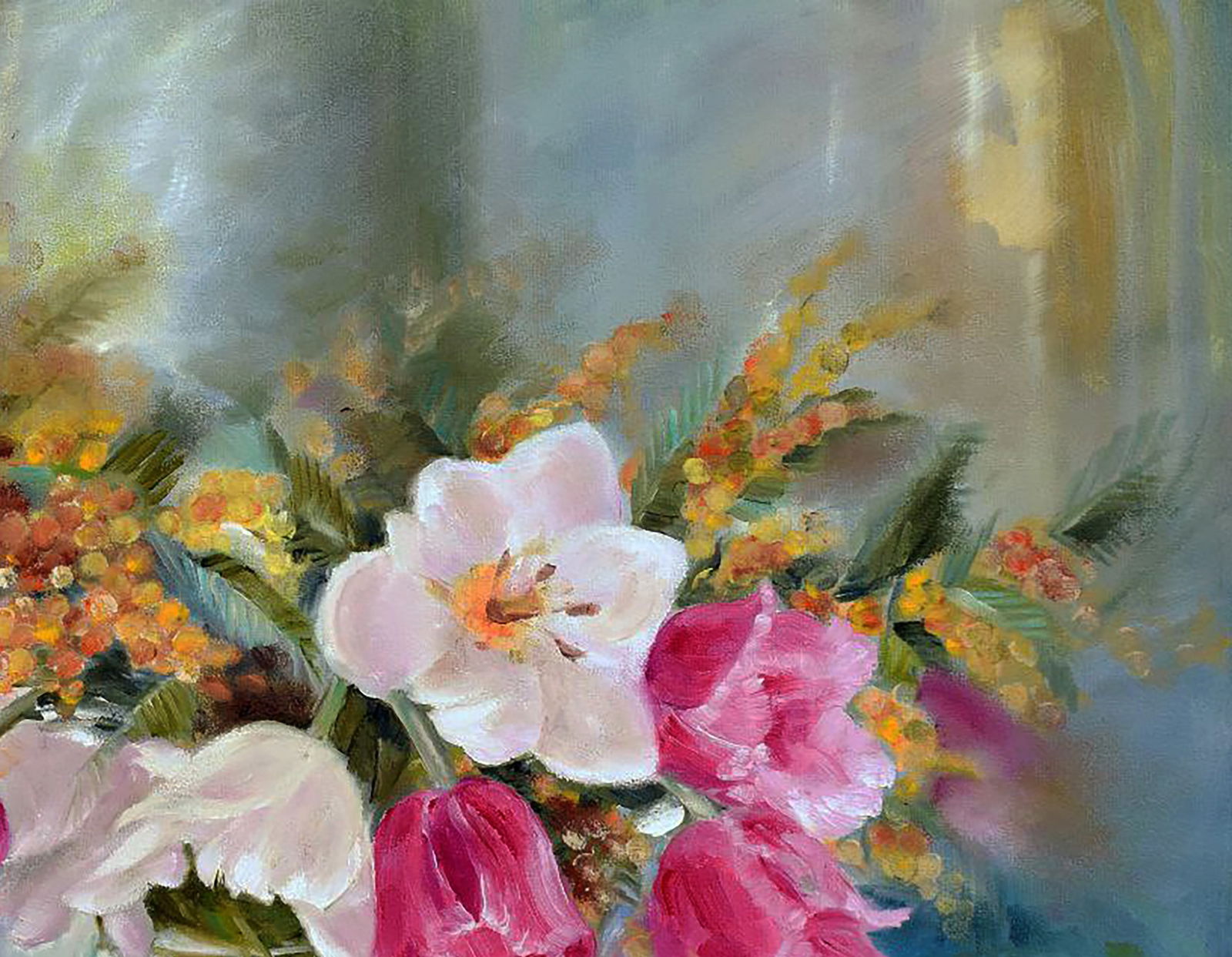 Oil painting Still life with tulips Halyna Babak - 3