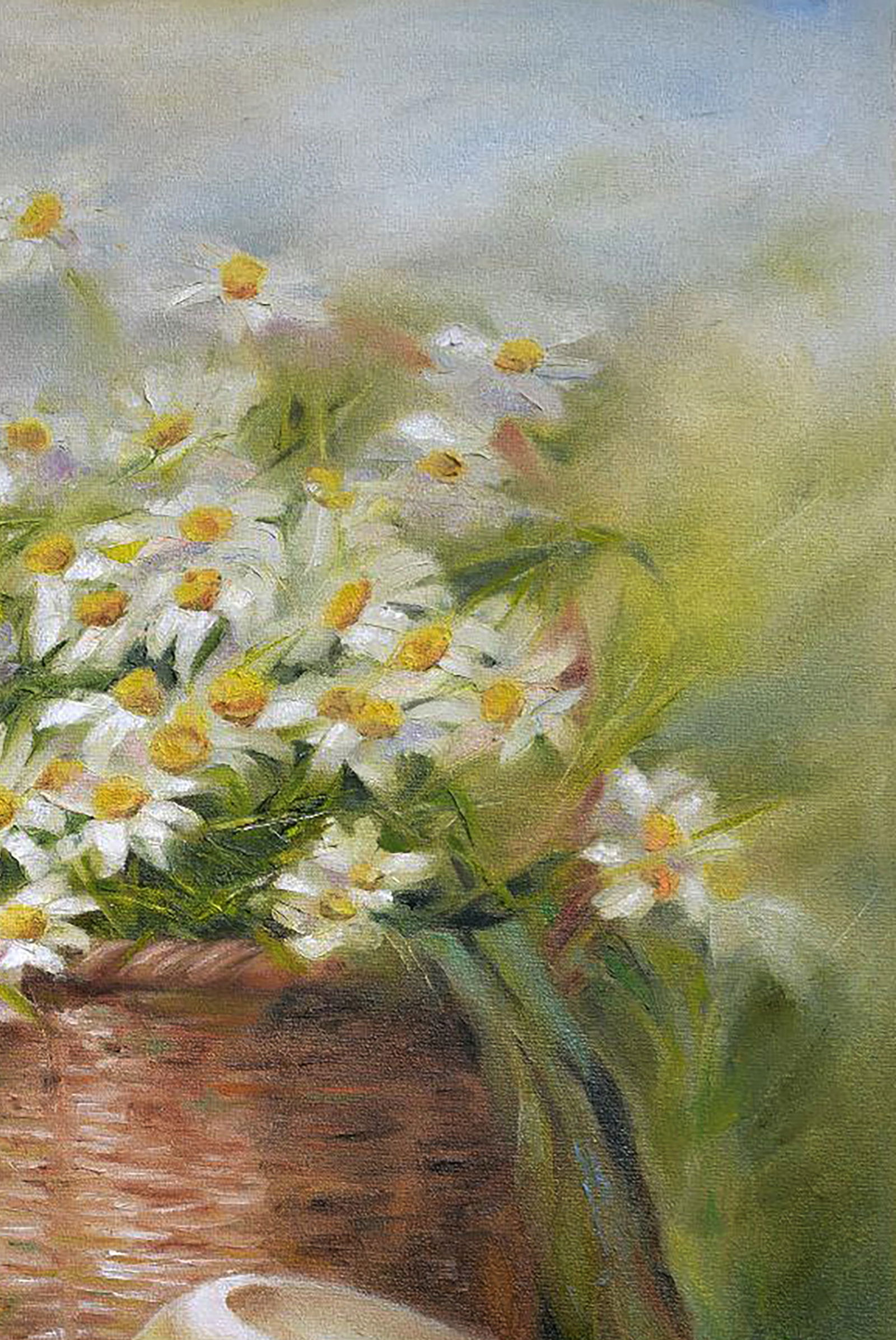 Oil painting A bouquet of daisies on the table Halyna Babak - 3