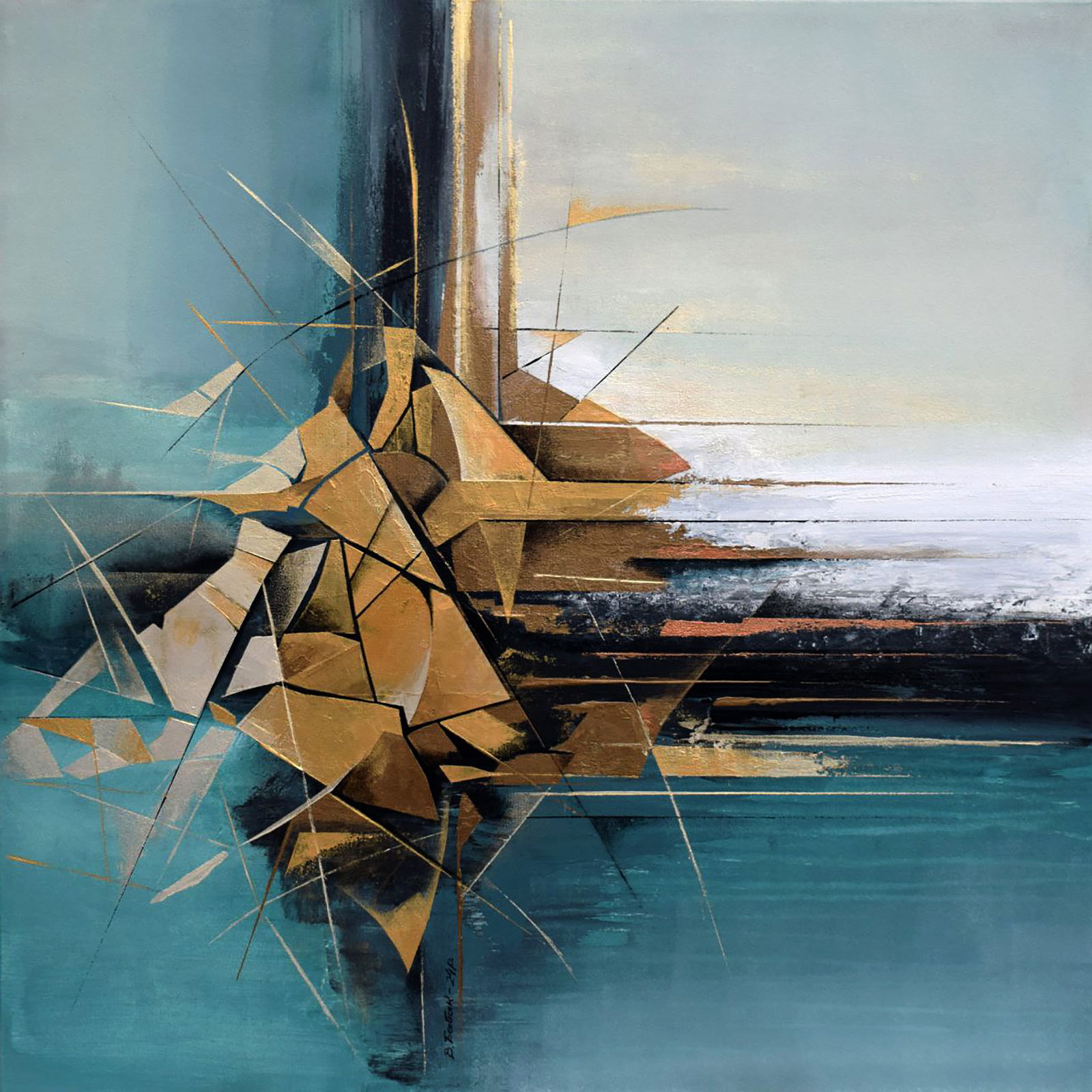 Acrylic painting Wandering sails Victor Babak: Title: Acrylic painting Wandering sails Victor Babak Description: 51BAB Painter: Victor Babak Size: 80x80 cm/31.49x31.49 inches Components: acrylic, canvas Original painting CONDITION: excellent