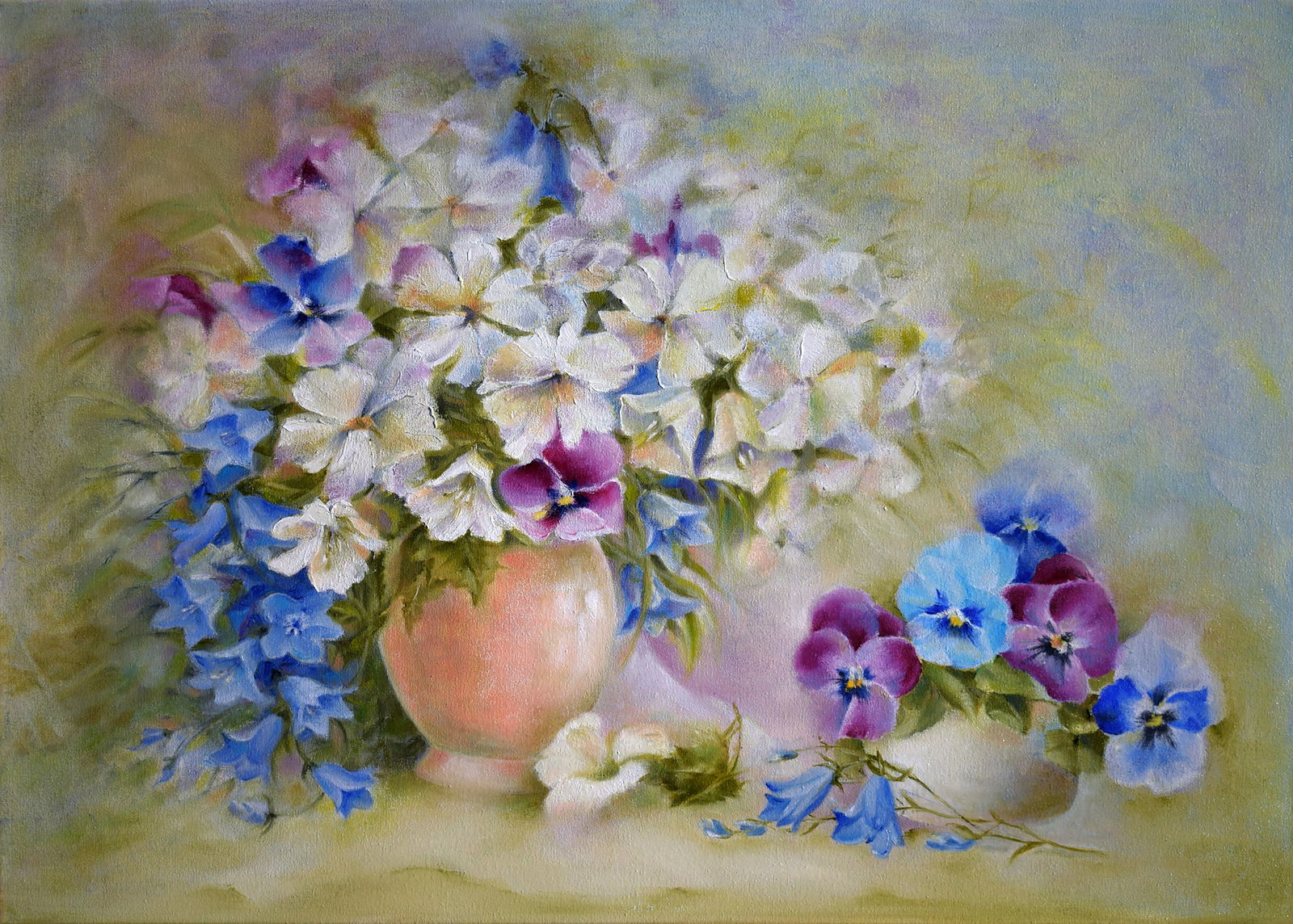 Oil painting Summer floral motif Halyna Babak (1 of 5)