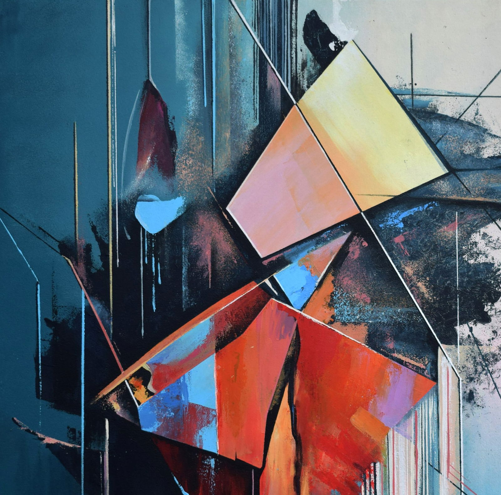 Acrylic painting Explosion of emotions Victor Babak - 2