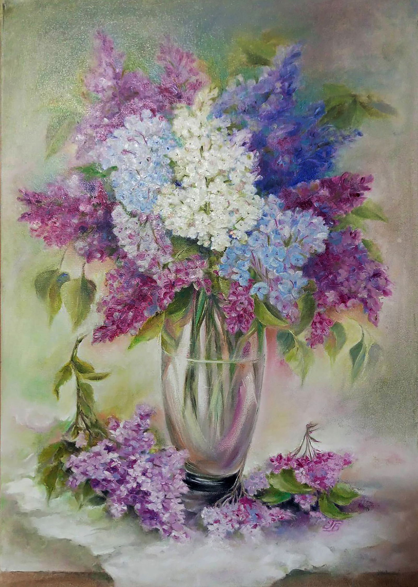 Oil painting Symphony of petals Halyna Babak: Title: Oil painting Symphony of petals Halyna Babak Description: 57BAB Painter: Halyna Babak Size: 50x70 cm/19.68x27.55 inches Components: oil, canvas Original painting CONDITION: excellent ARTIST: 