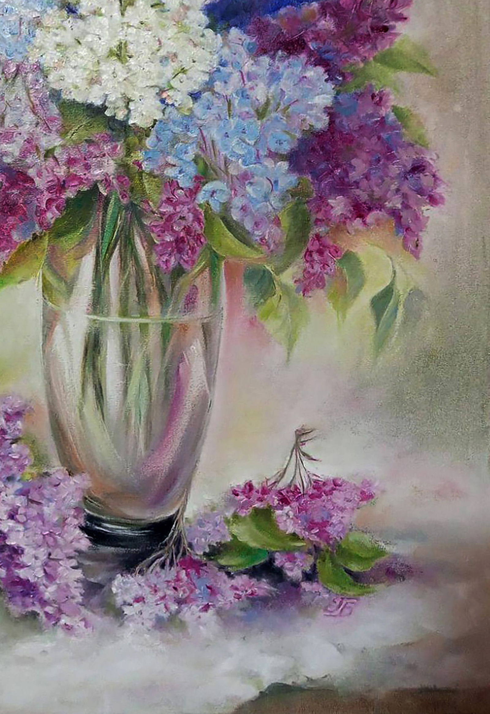Oil painting Symphony of petals Halyna Babak - 5