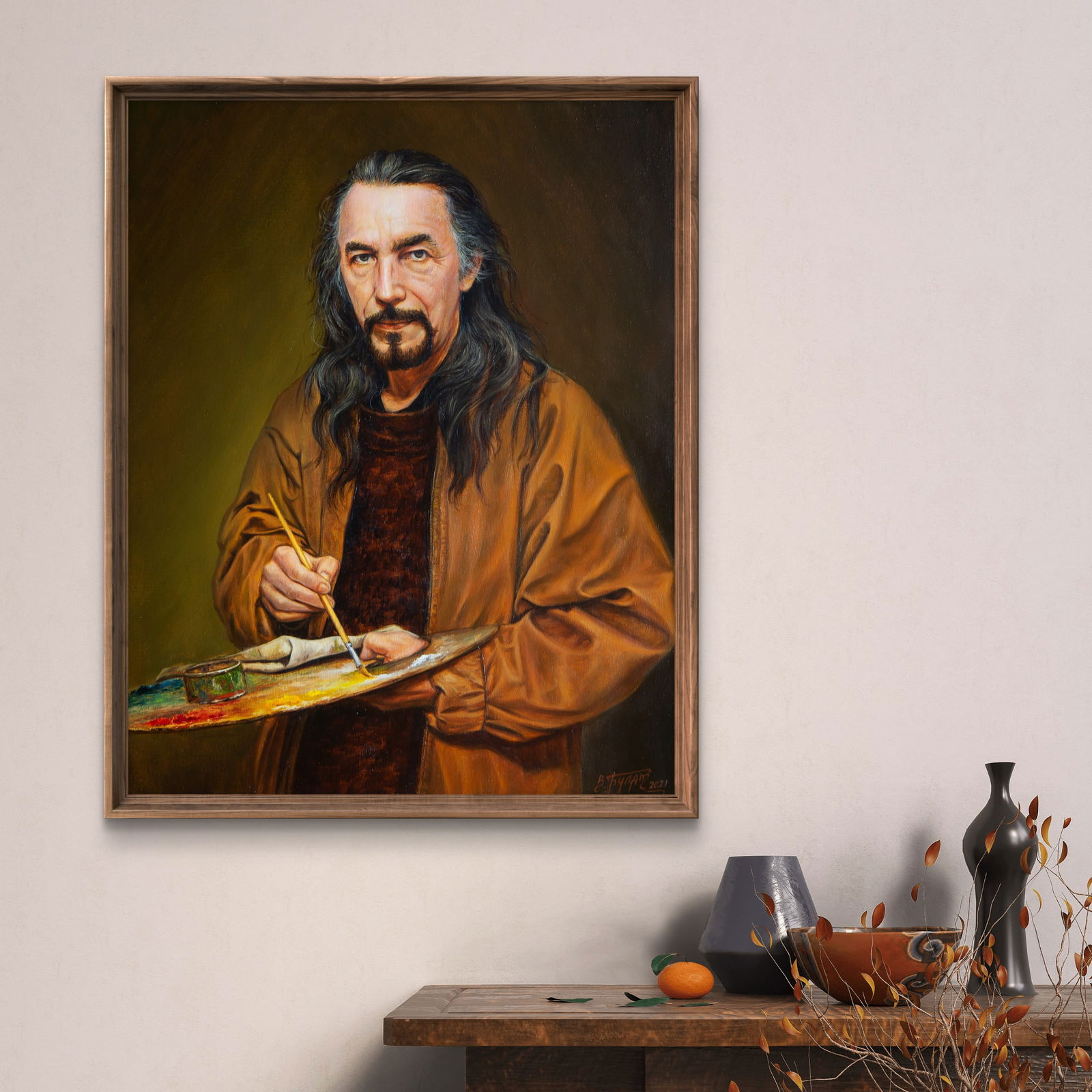 Oil painting An artist at work Valeriy Bulat - 3