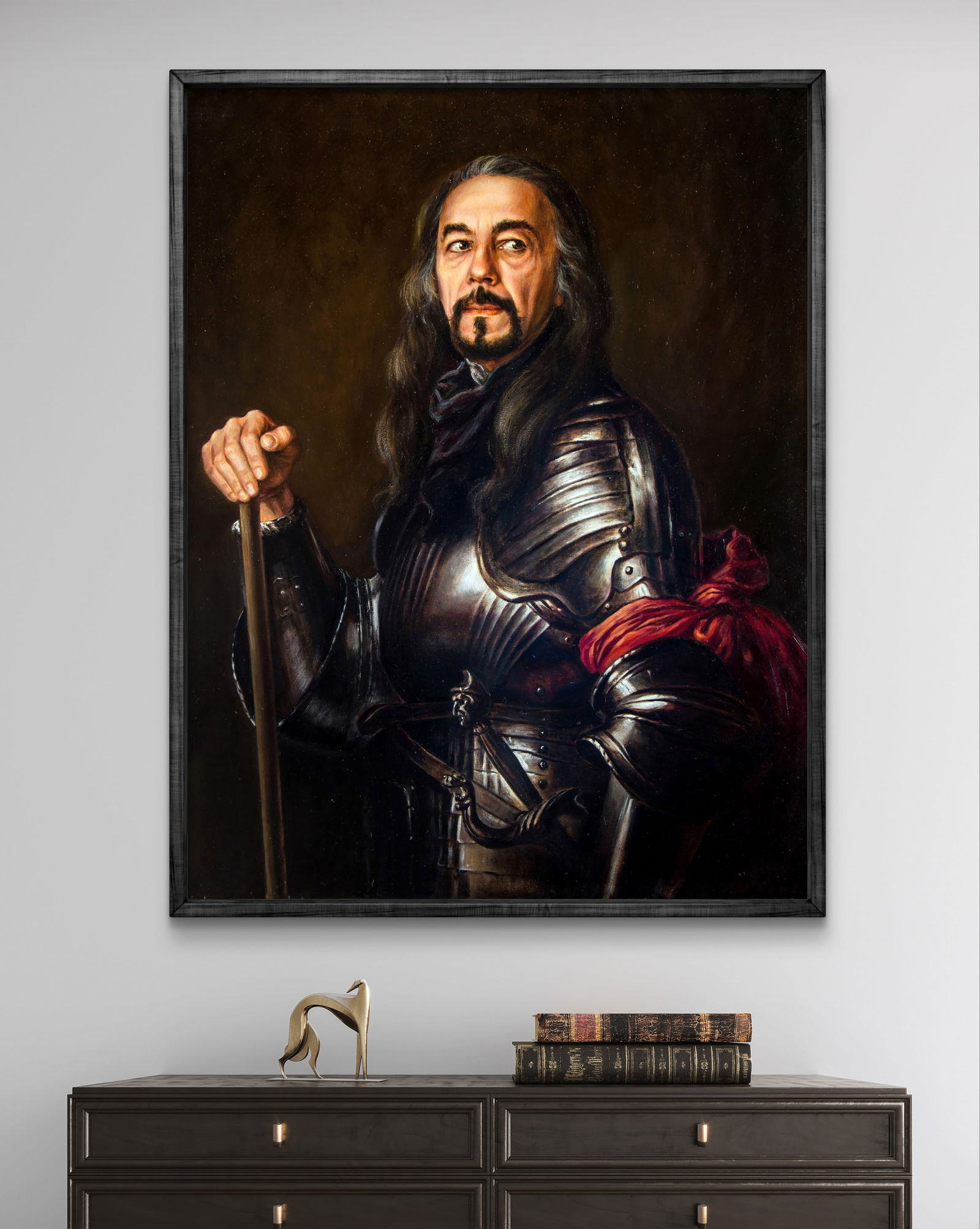 Oil painting Self-portrait in knight's armor Valeriy Bulat - 2