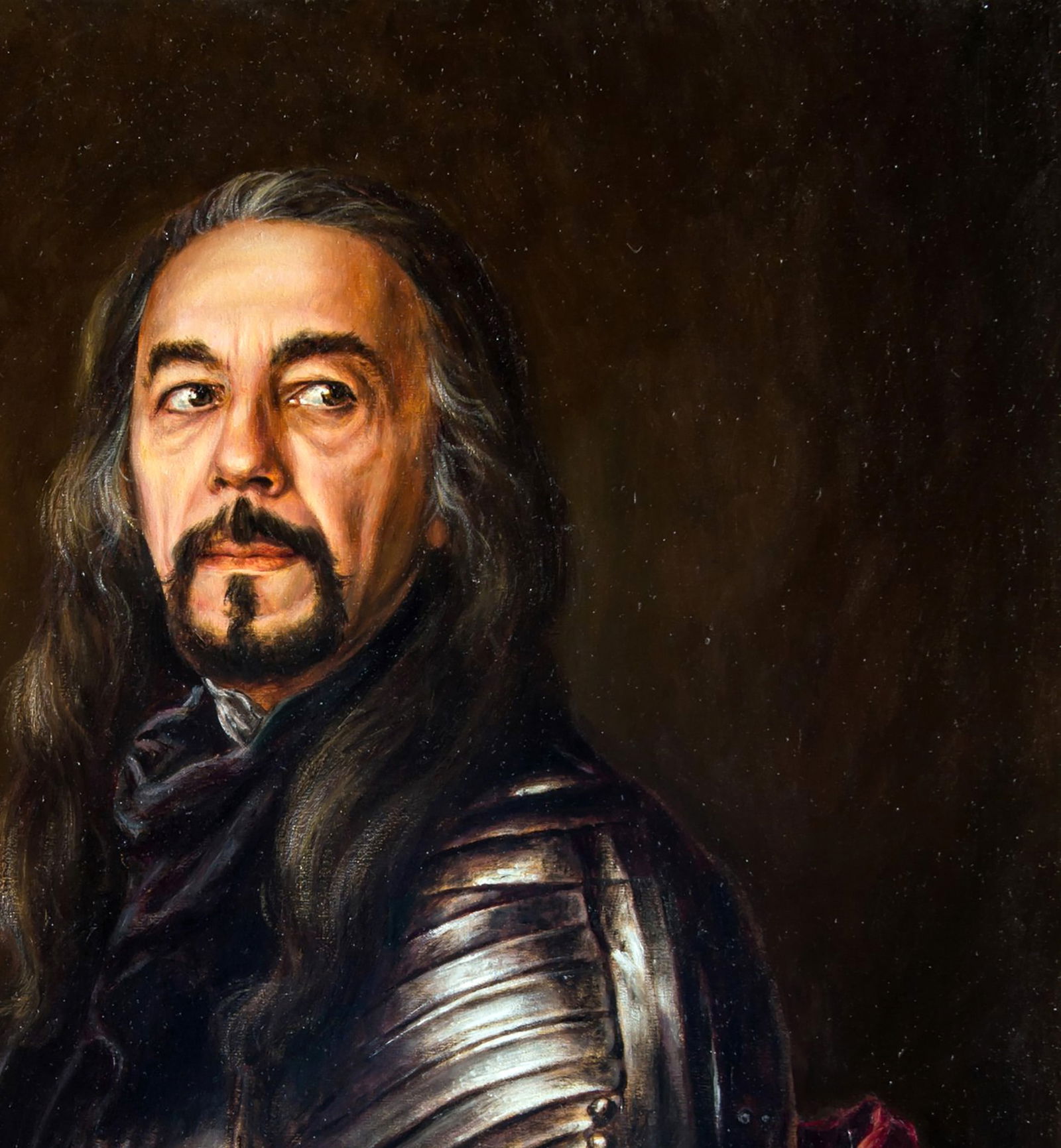 Oil painting Self-portrait in knight's armor Valeriy Bulat - 5