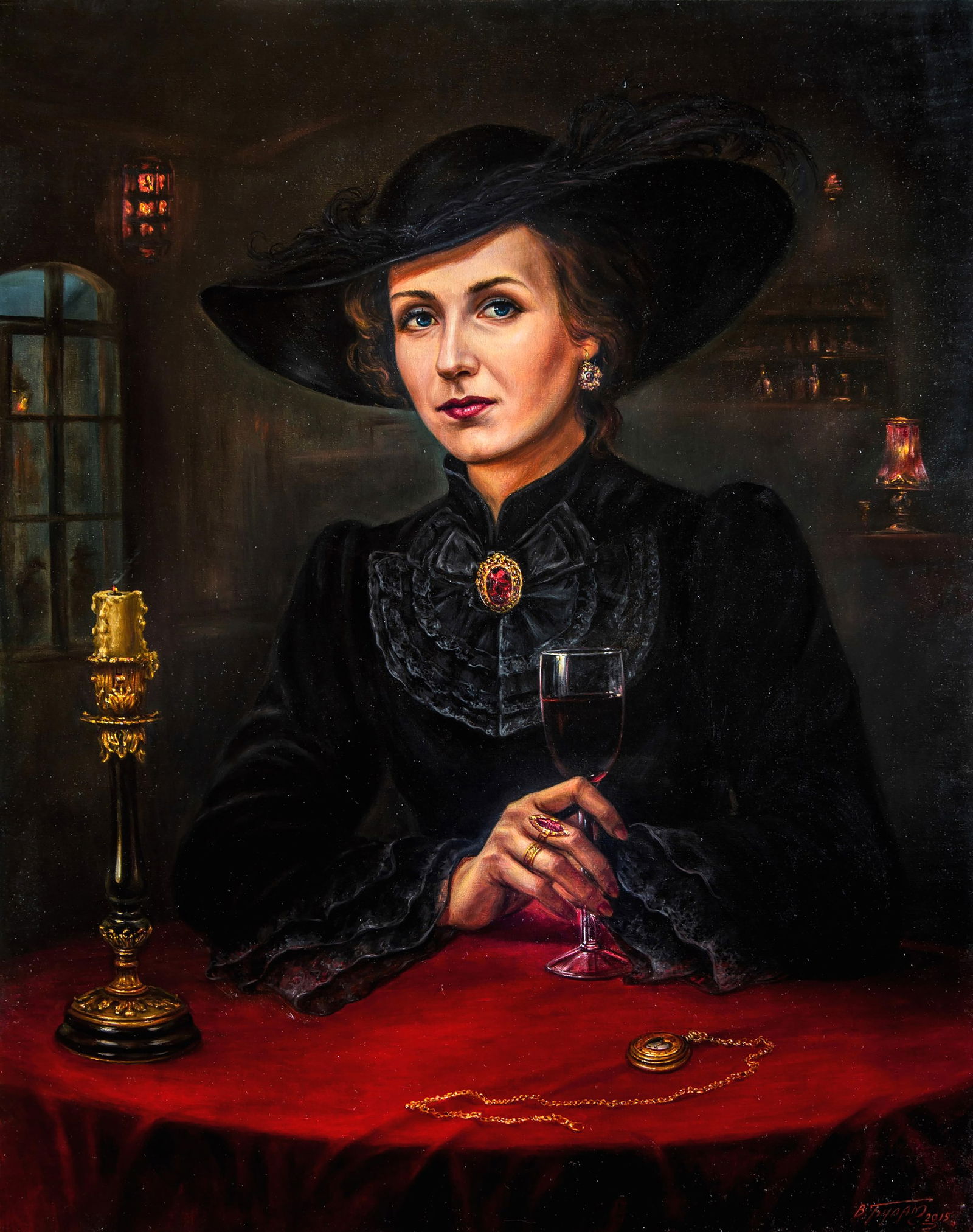 Oil painting Breathing in perfumes and mists Valeriy Bulat (1 of 7)