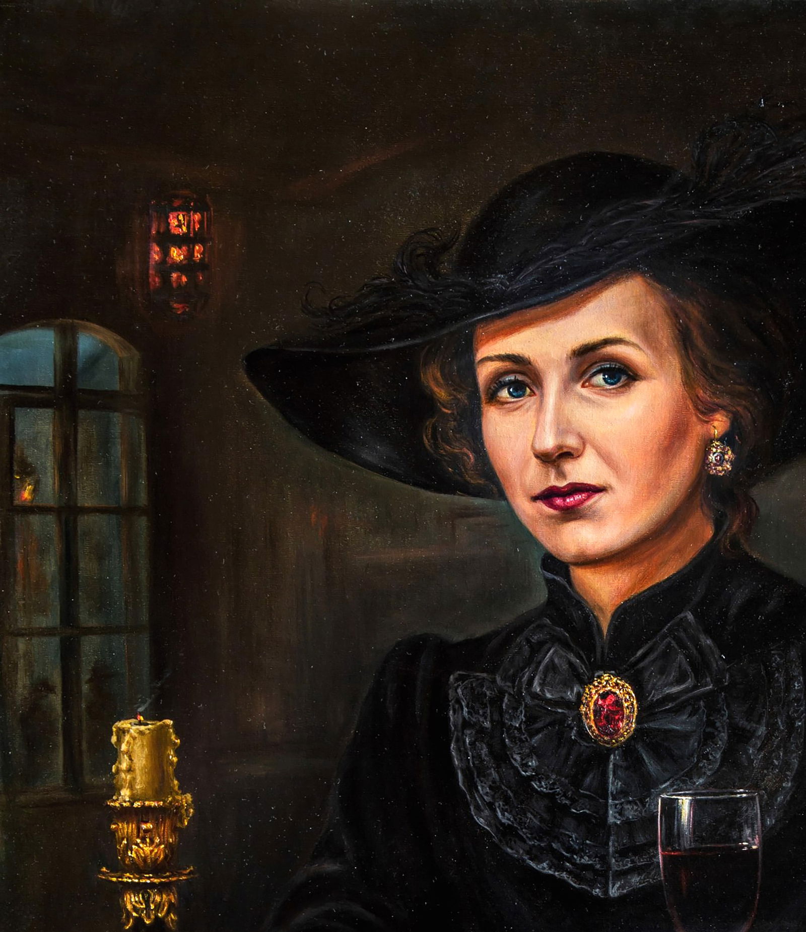 Oil painting Breathing in perfumes and mists Valeriy Bulat - 4