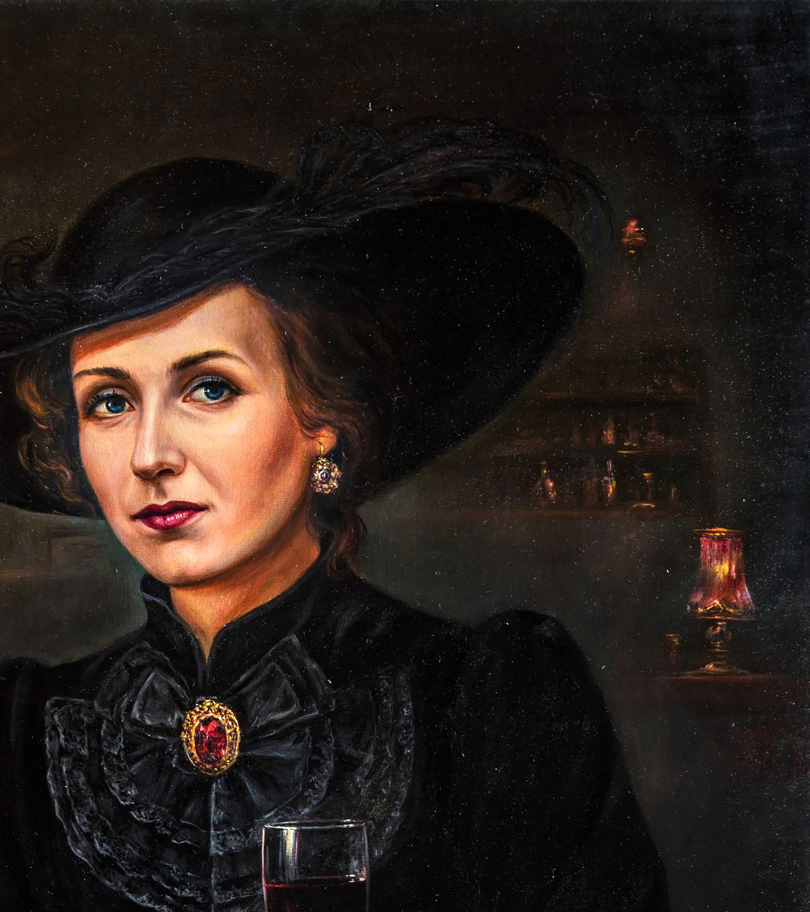 Oil painting Breathing in perfumes and mists Valeriy Bulat - 5