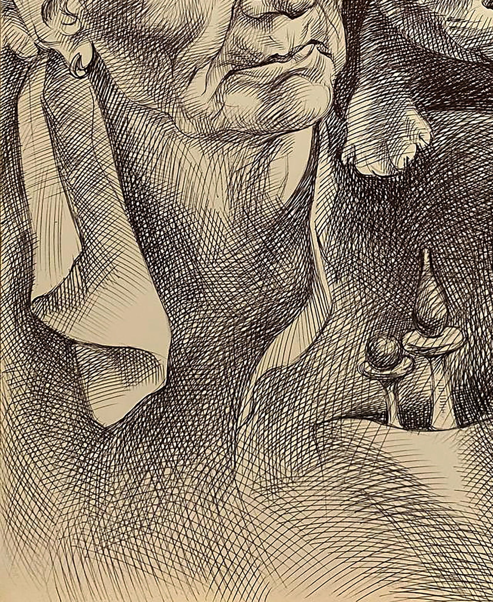 Pen painting Young chess player Natalia Bulat - 4