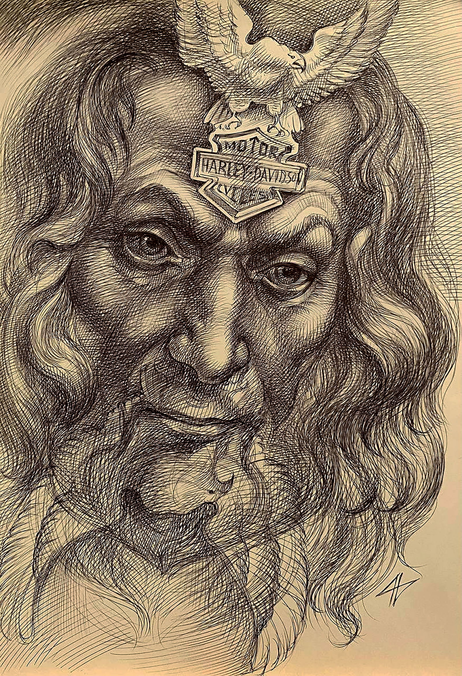 Pen painting Forward with speed Natalia Bulat (1 of 5)