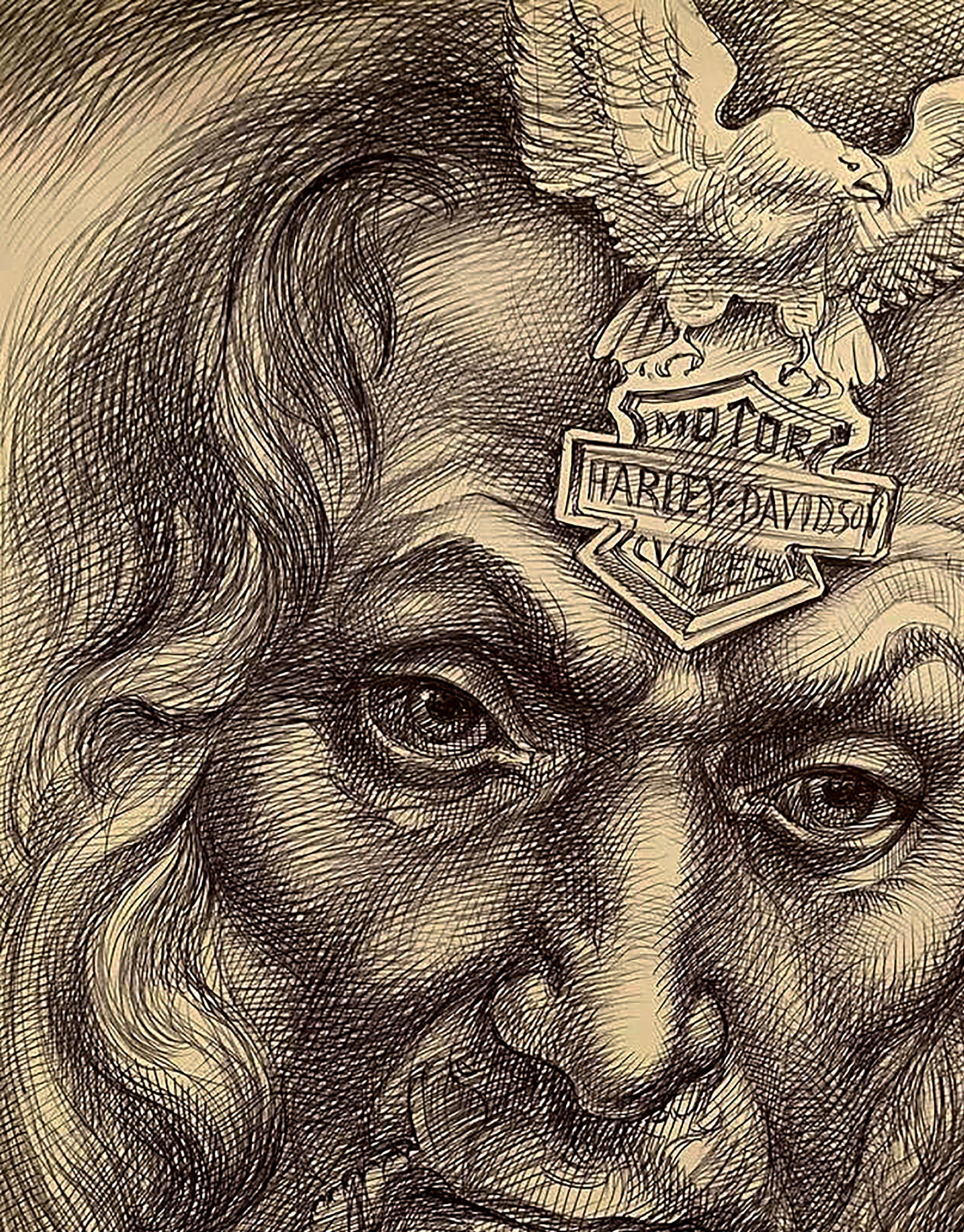 Pen painting Forward with speed Natalia Bulat - 2