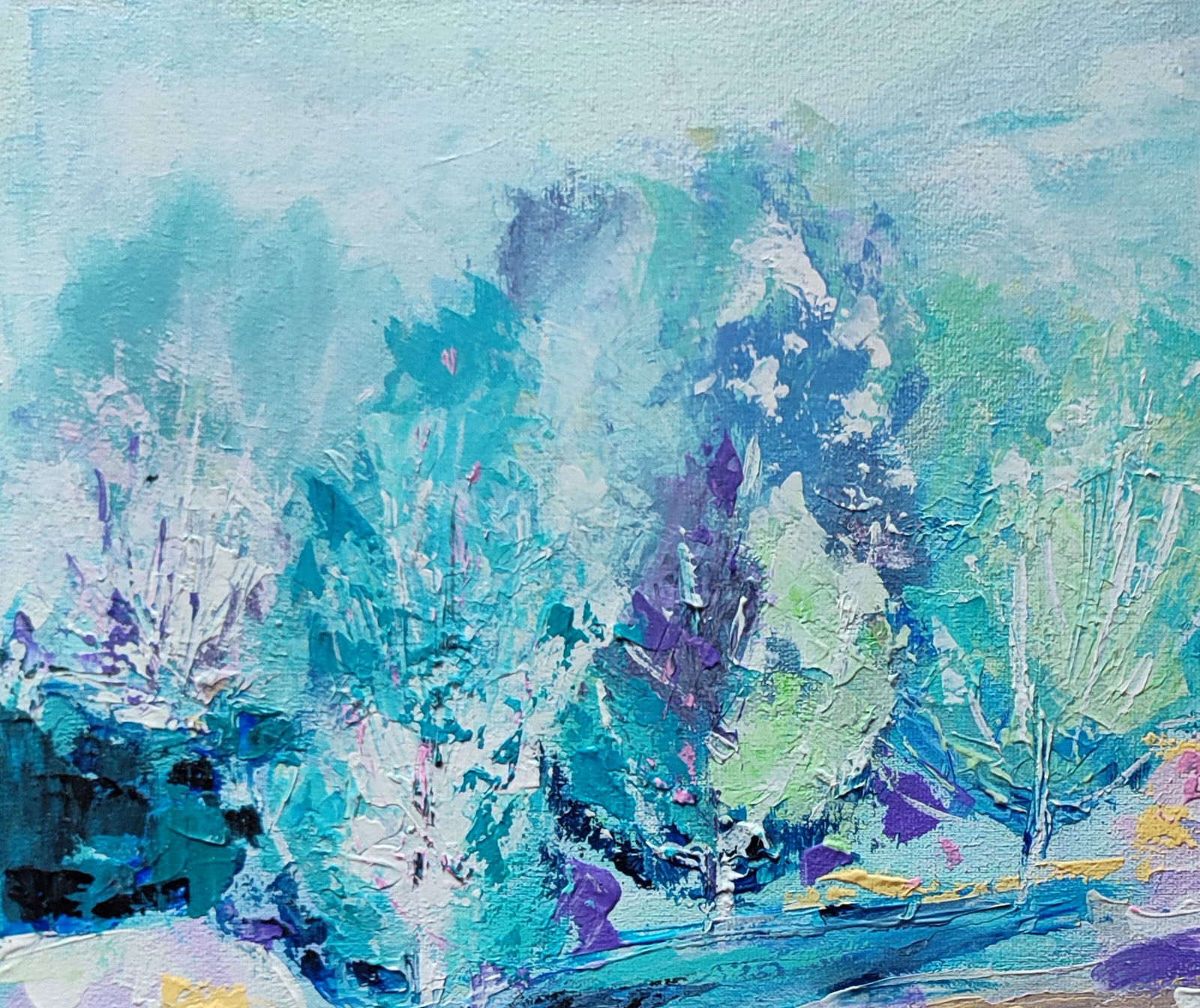 Acrylic painting Blue lace Olena Kirik - 2