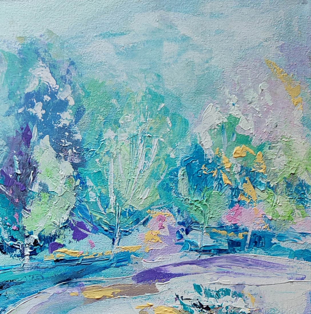 Acrylic painting Blue lace Olena Kirik - 3