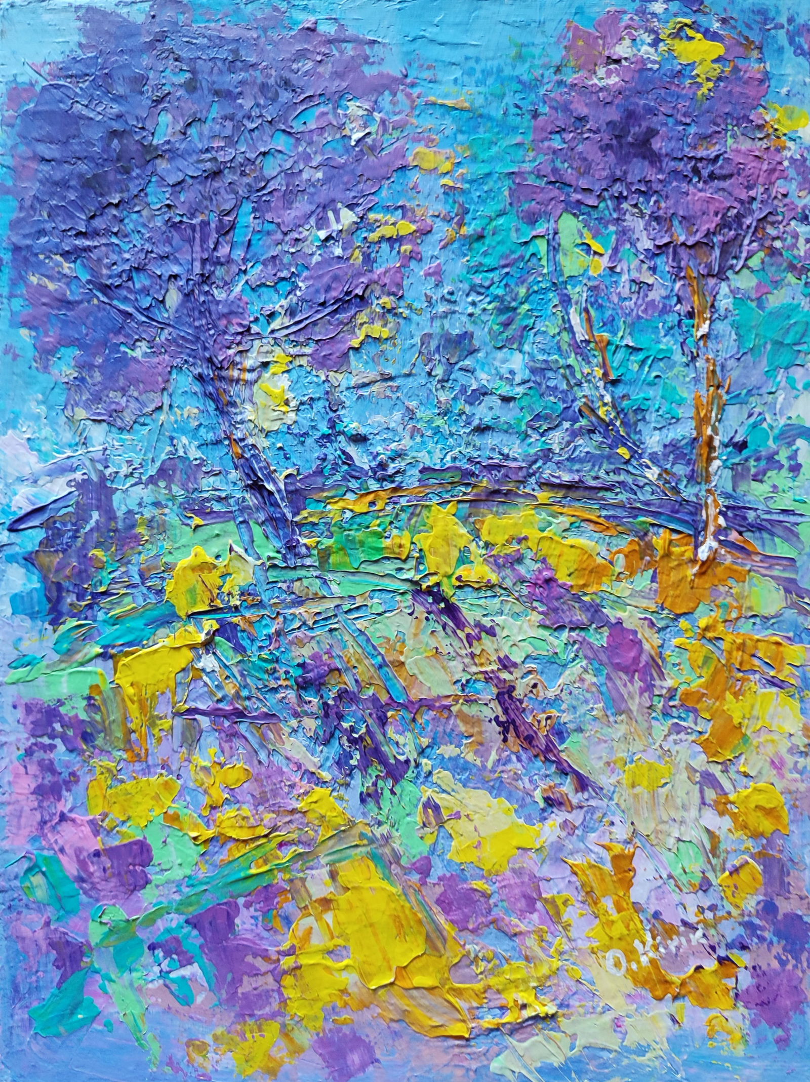 Acrylic painting Moving in circles Olena Kirik (1 of 6)