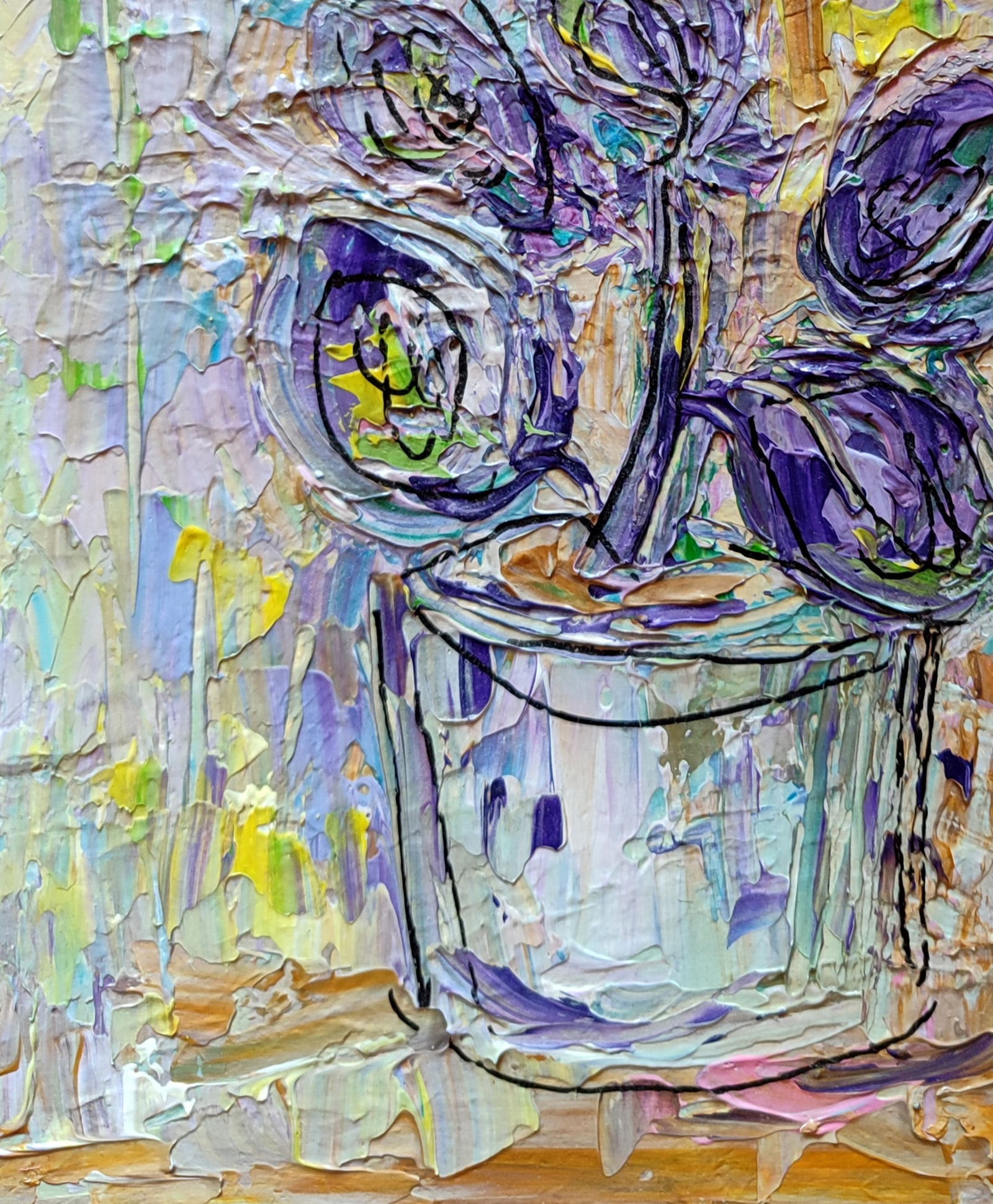 Acrylic painting Money Tree Olena Kirik - 4