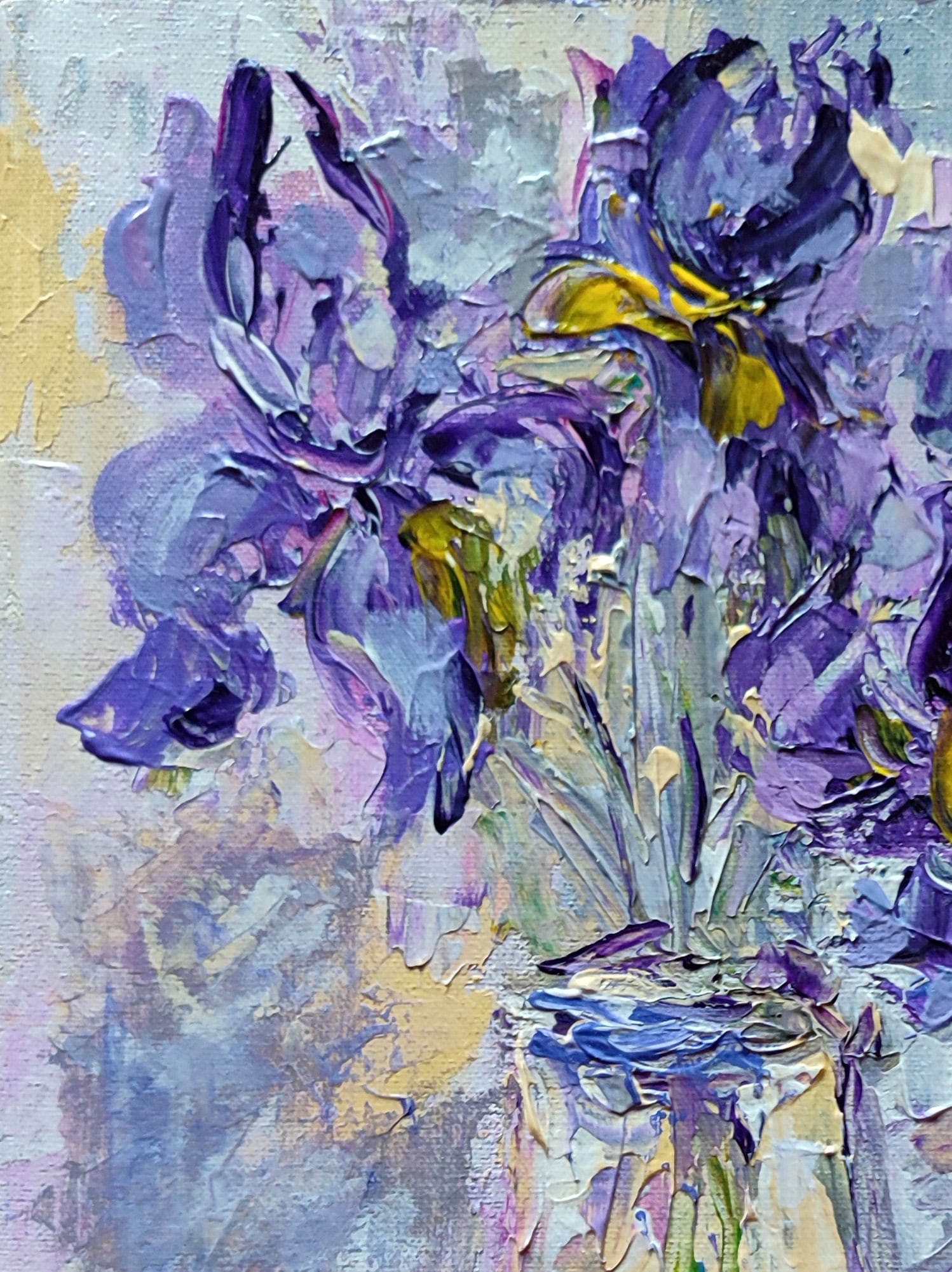 Acrylic painting Irises Olena Kirik - 2