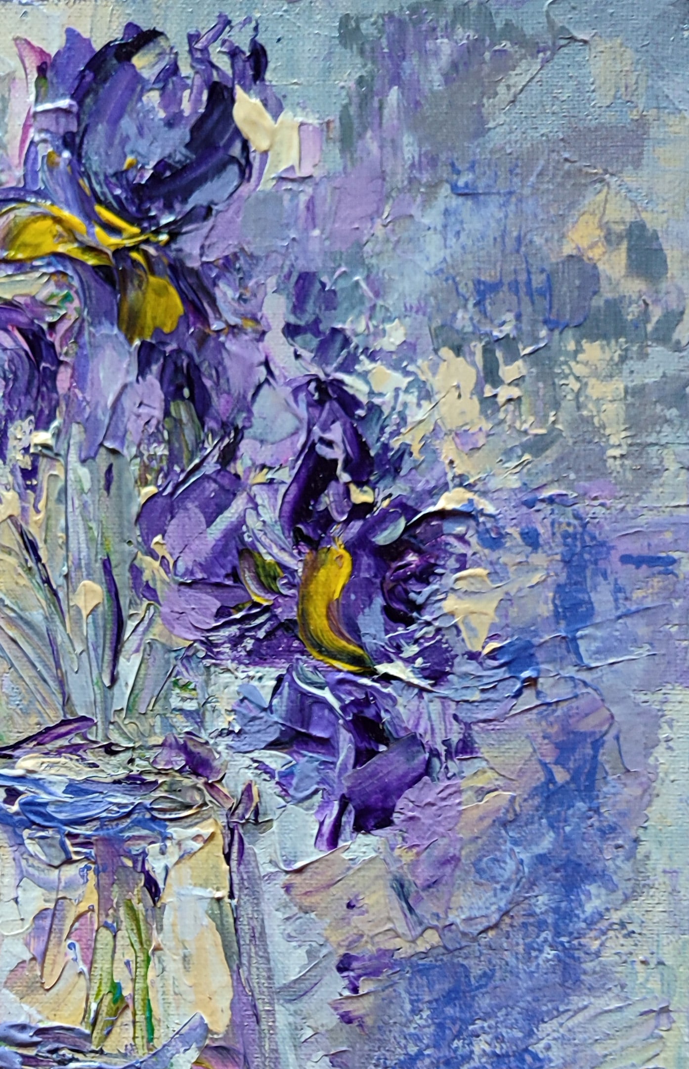 Acrylic painting Irises Olena Kirik - 3