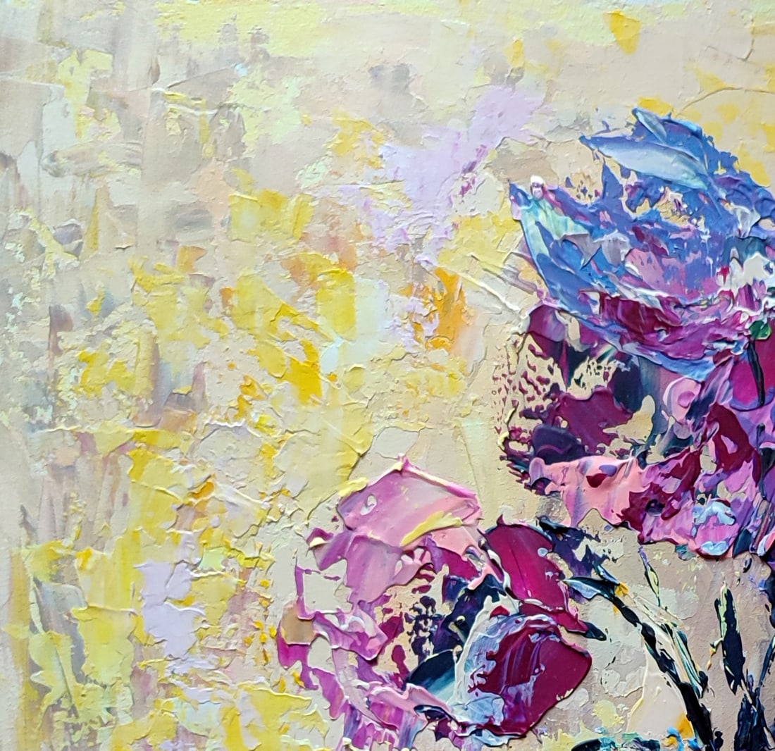 Acrylic painting Red tulip Olena Kirik - 2