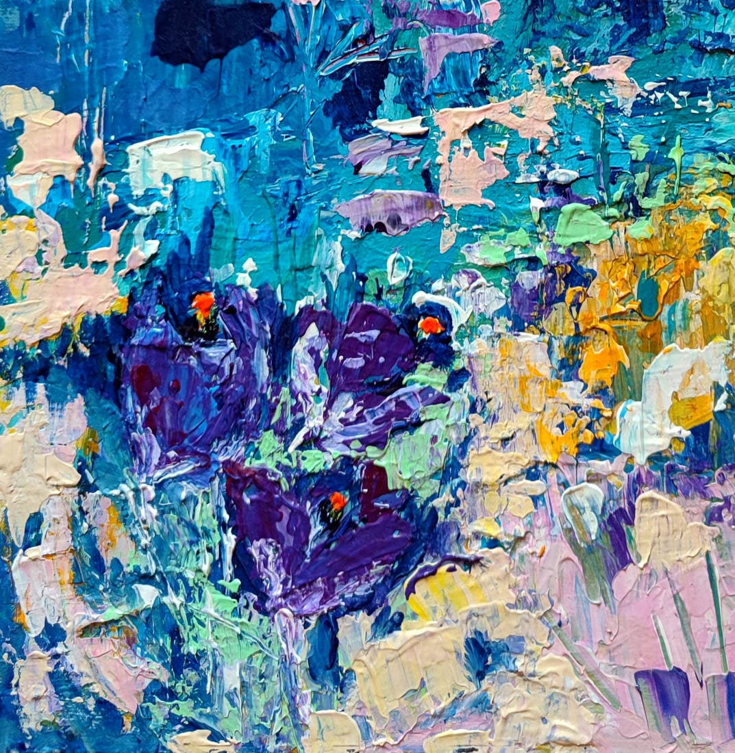 Acrylic painting Crocuses Olena Kirik - 4