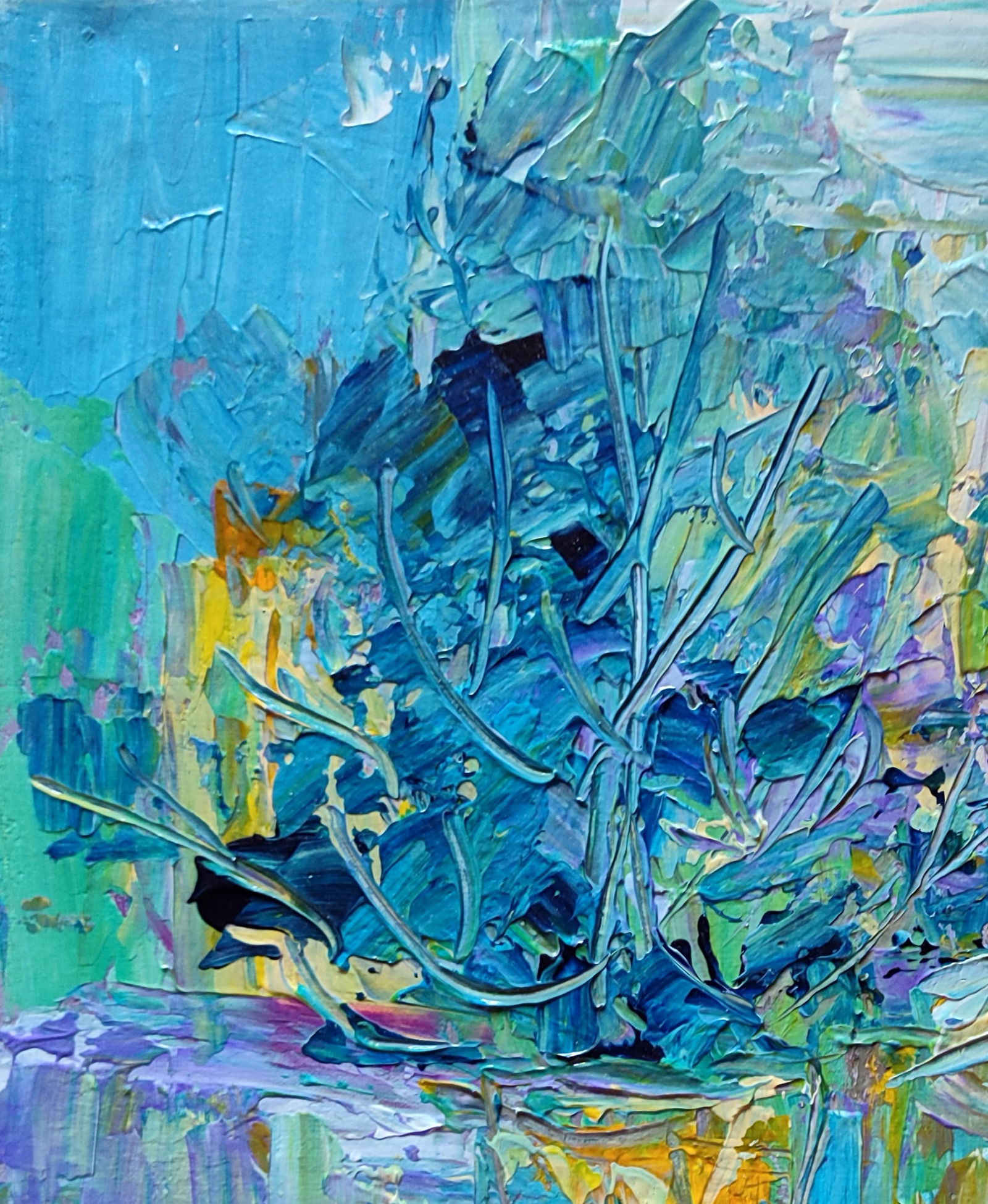 Acrylic painting Lavender Olena Kirik - 2