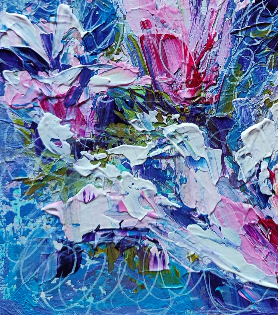 Acrylic painting Magic magnolia Olena Kirik - 4