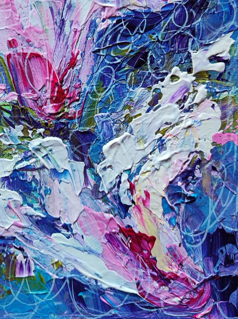 Acrylic painting Magic magnolia Olena Kirik - 5