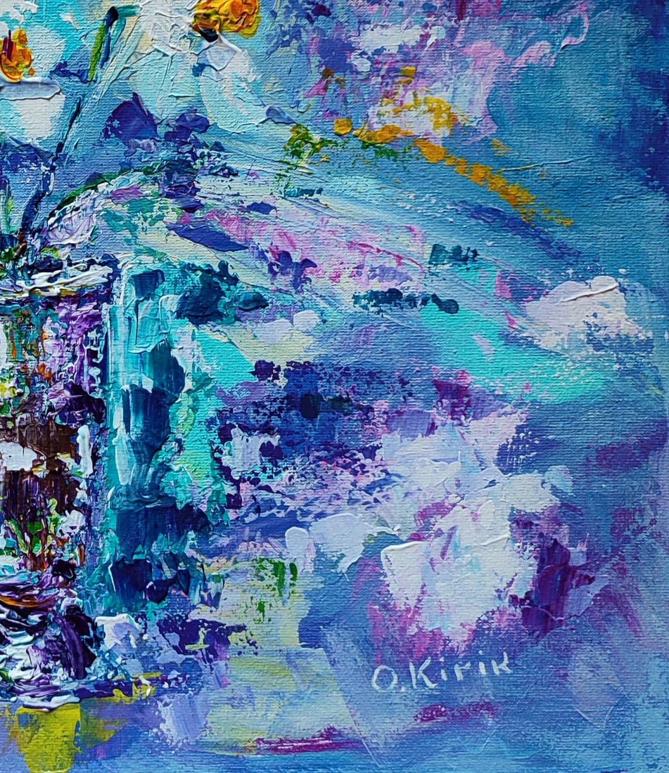 Acrylic painting Daffodils at dawn Olena Kirik - 5