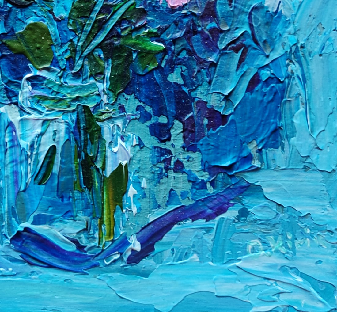 Acrylic painting Night Moth Olena Kirik - 5