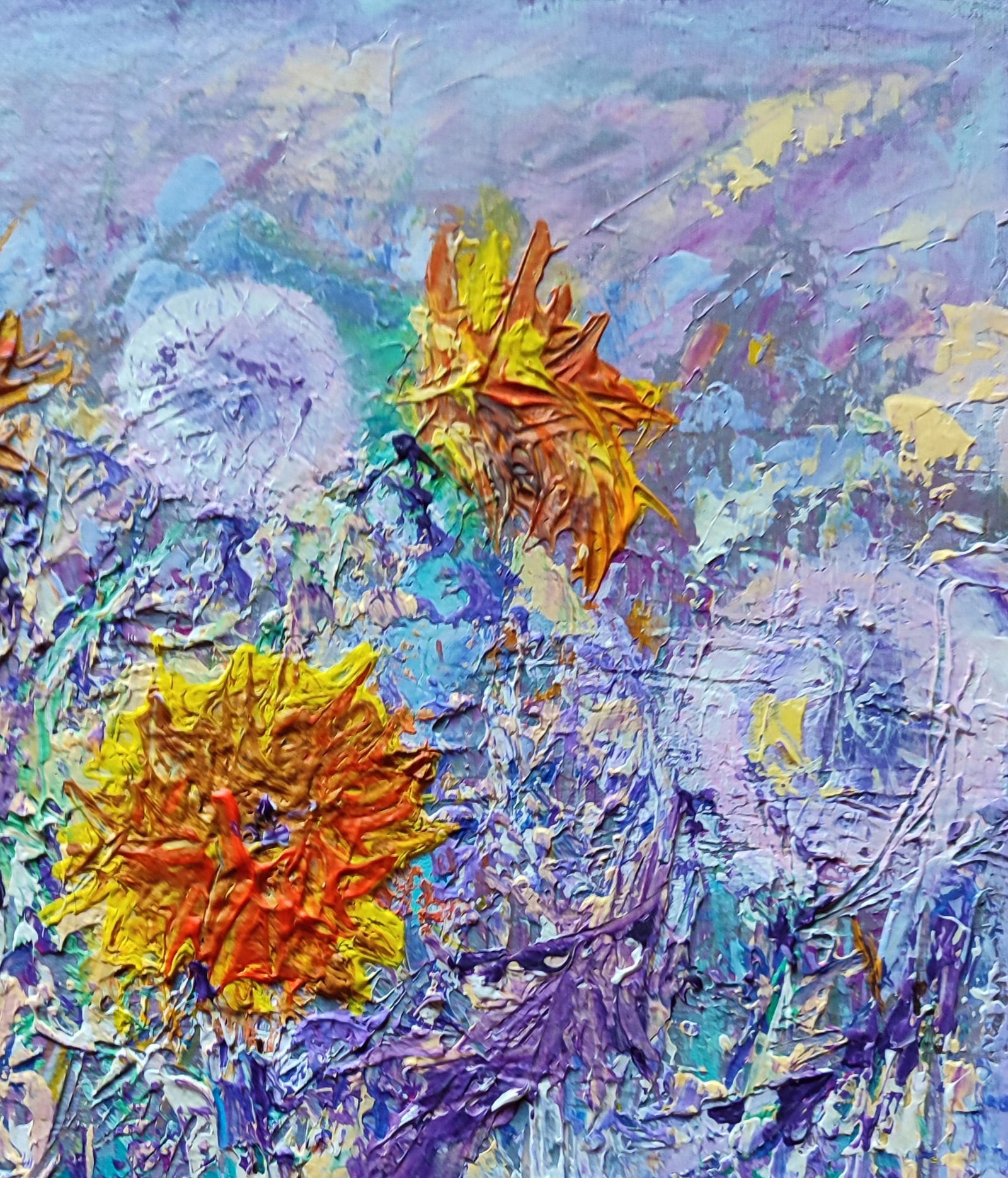 Acrylic painting Dandelions Olena Kirik - 3