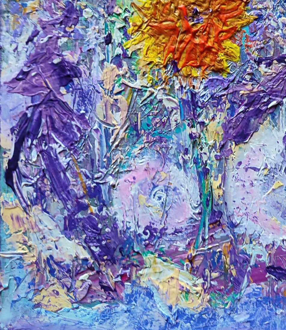 Acrylic painting Dandelions Olena Kirik - 4