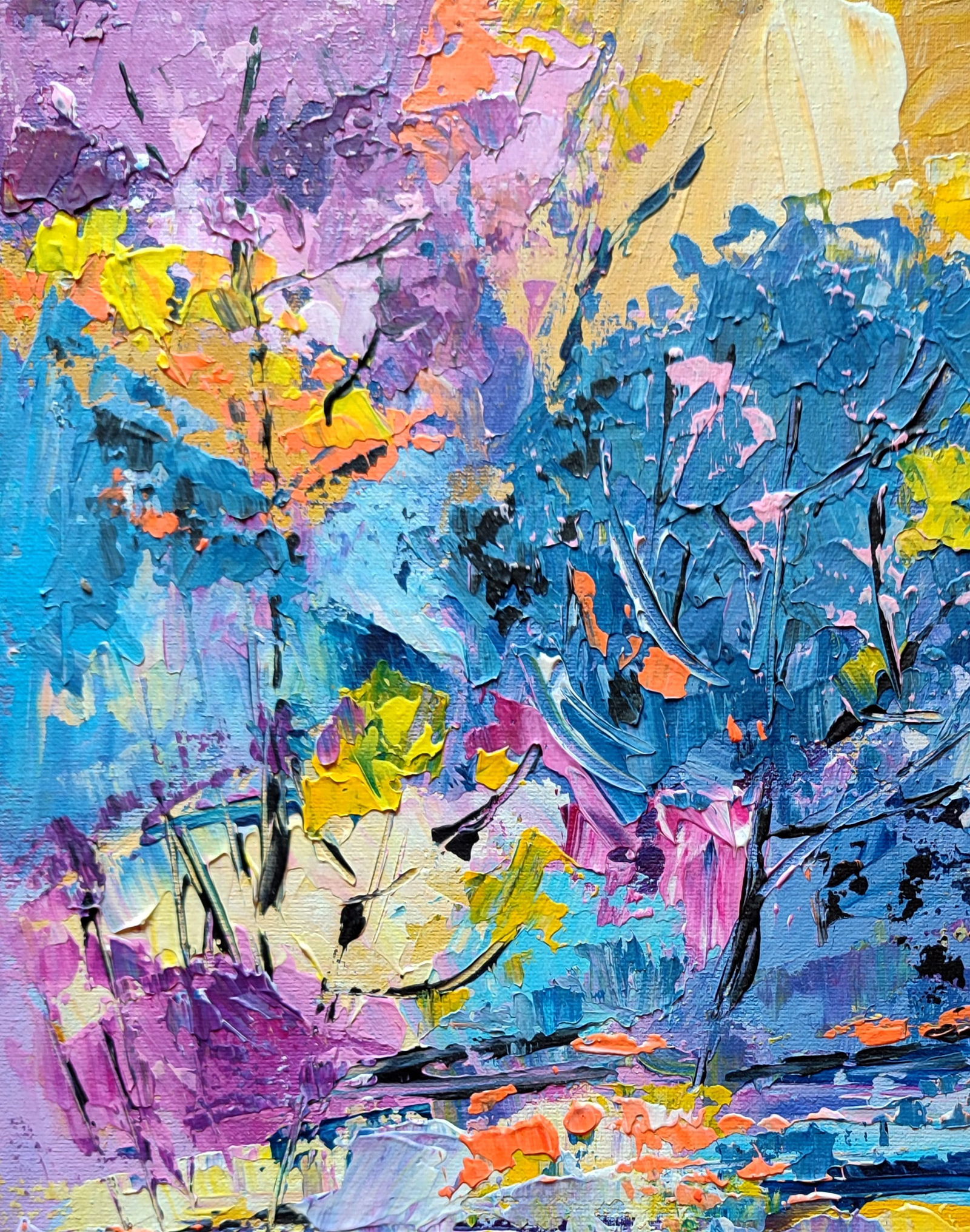 Acrylic painting Sunbeam Olena Kirik - 2