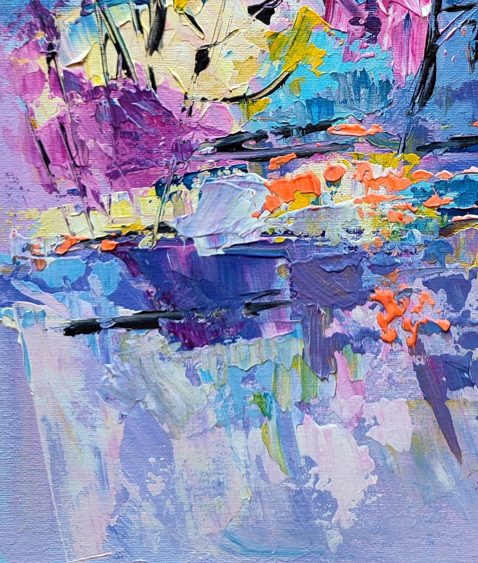 Acrylic painting Sunbeam Olena Kirik - 4