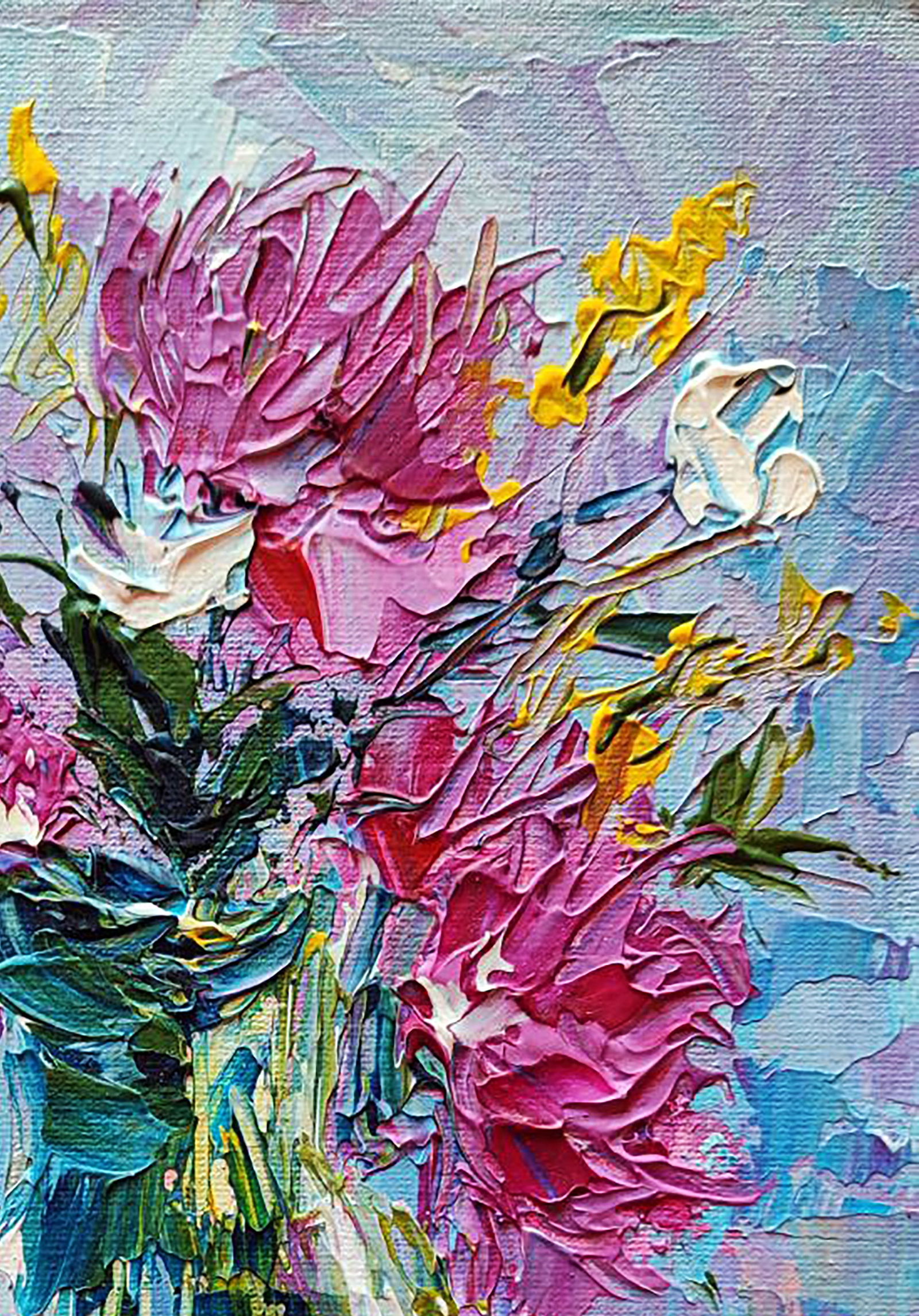 Acrylic painting Exquisite chrysanthemums Olena Kirik - 3
