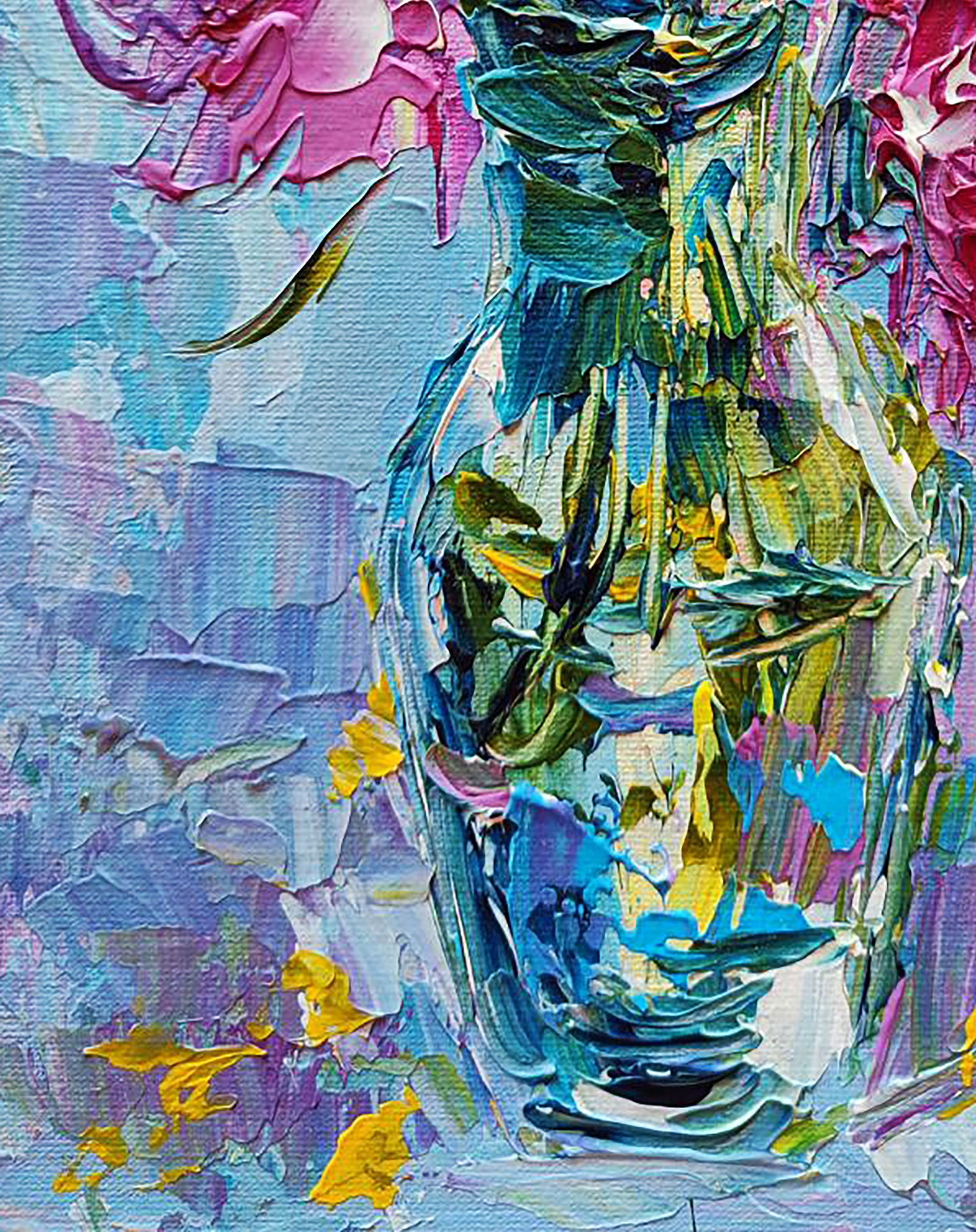 Acrylic painting Exquisite chrysanthemums Olena Kirik - 4