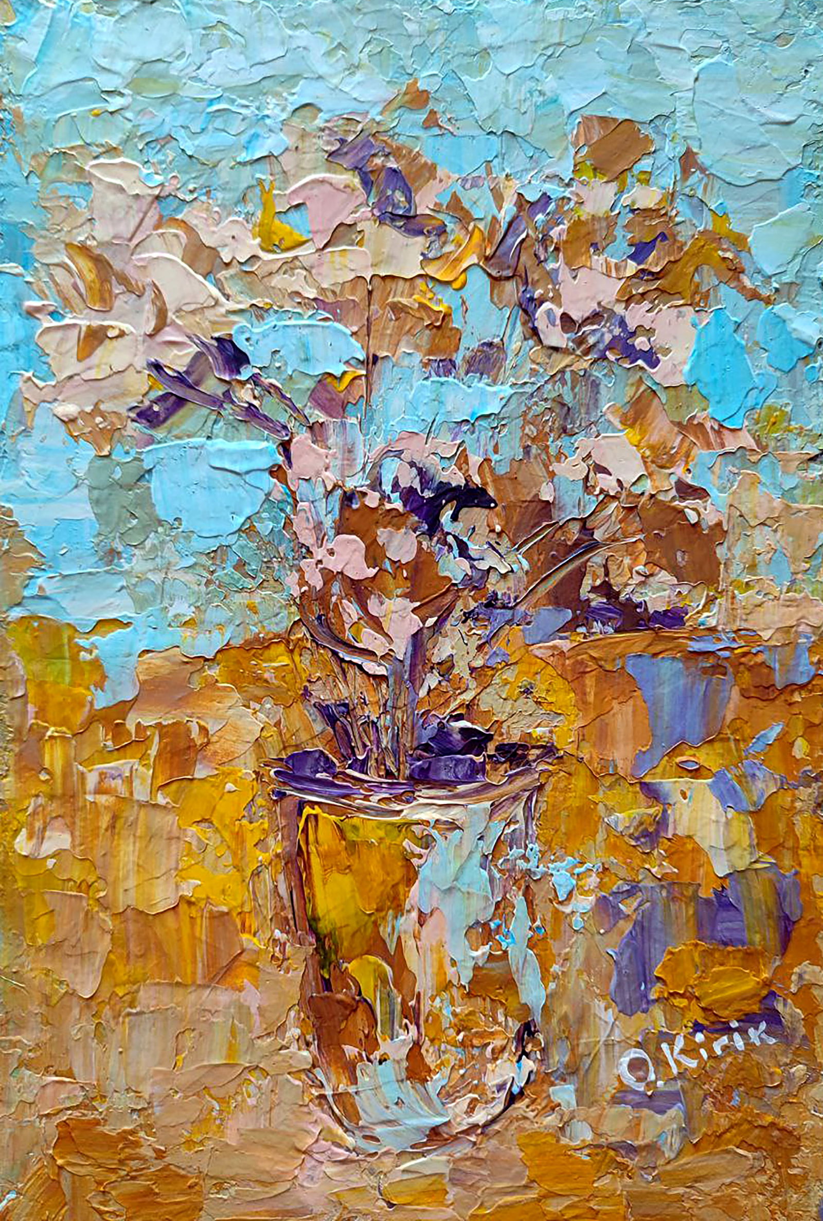 Acrylic painting Uncertain mood Olena Kirik (1 of 5)